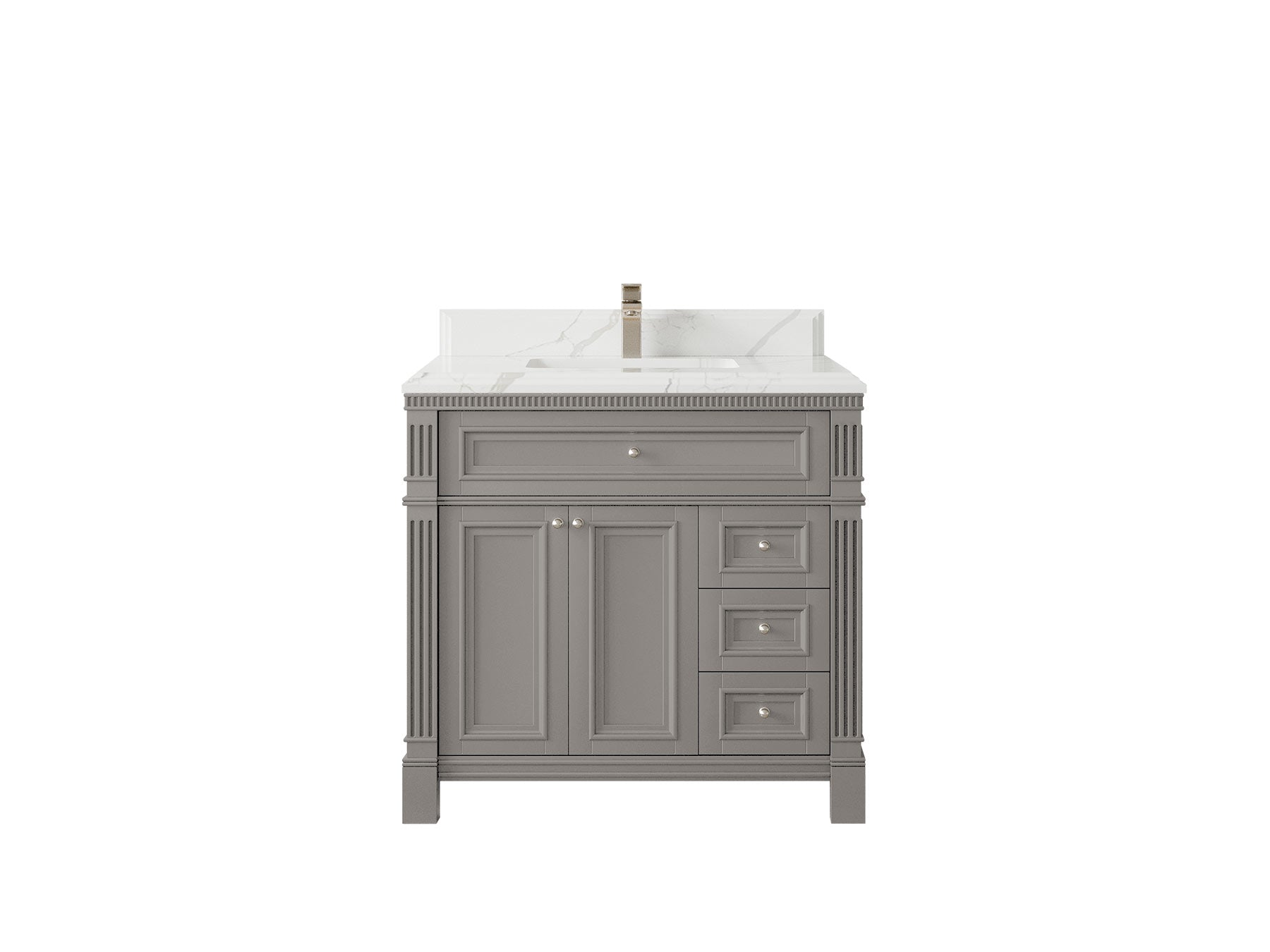 Paris 36 in. W x 22 in. D Center Sink Bathroom Vanity - Willow Bath and Vanity