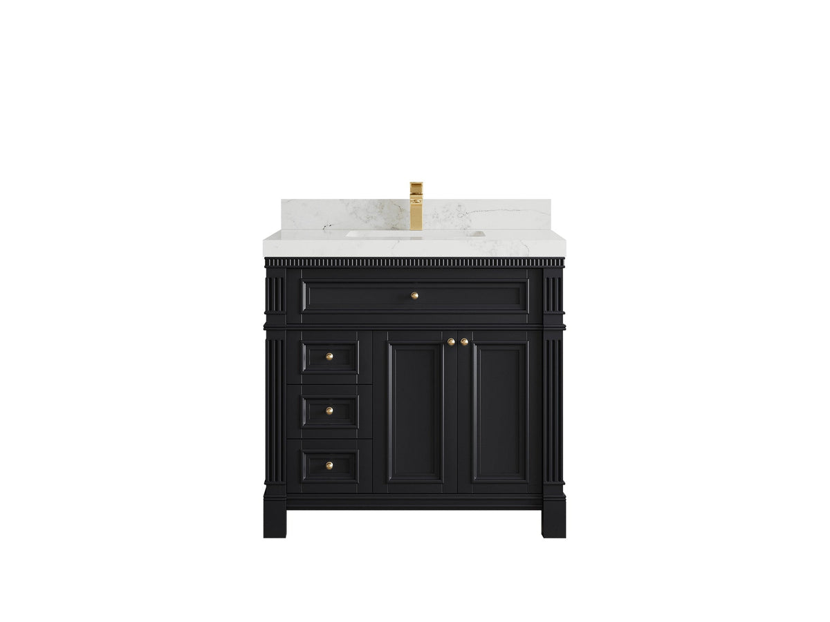 Paris 36 in. W x 22 in. D Center Sink Bathroom Vanity - Willow Bath and Vanity