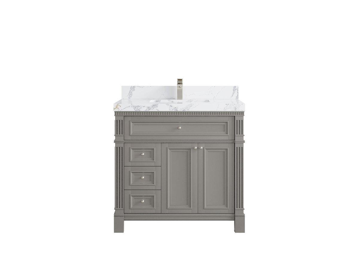 Paris 36 in. W x 22 in. D Center Sink Bathroom Vanity - Willow Bath and Vanity