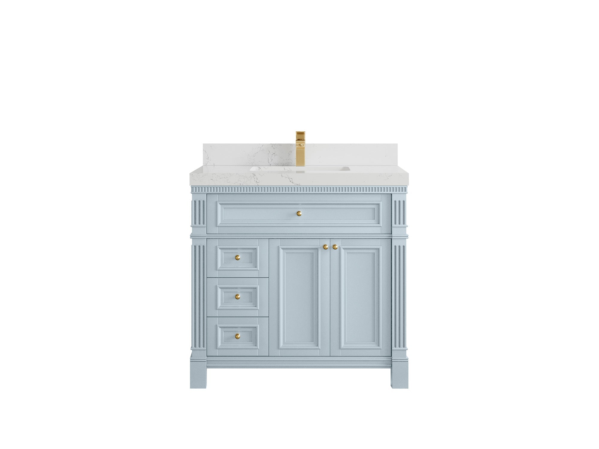 Paris 36 in. W x 22 in. D Center Sink Bathroom Vanity - Willow Bath and Vanity