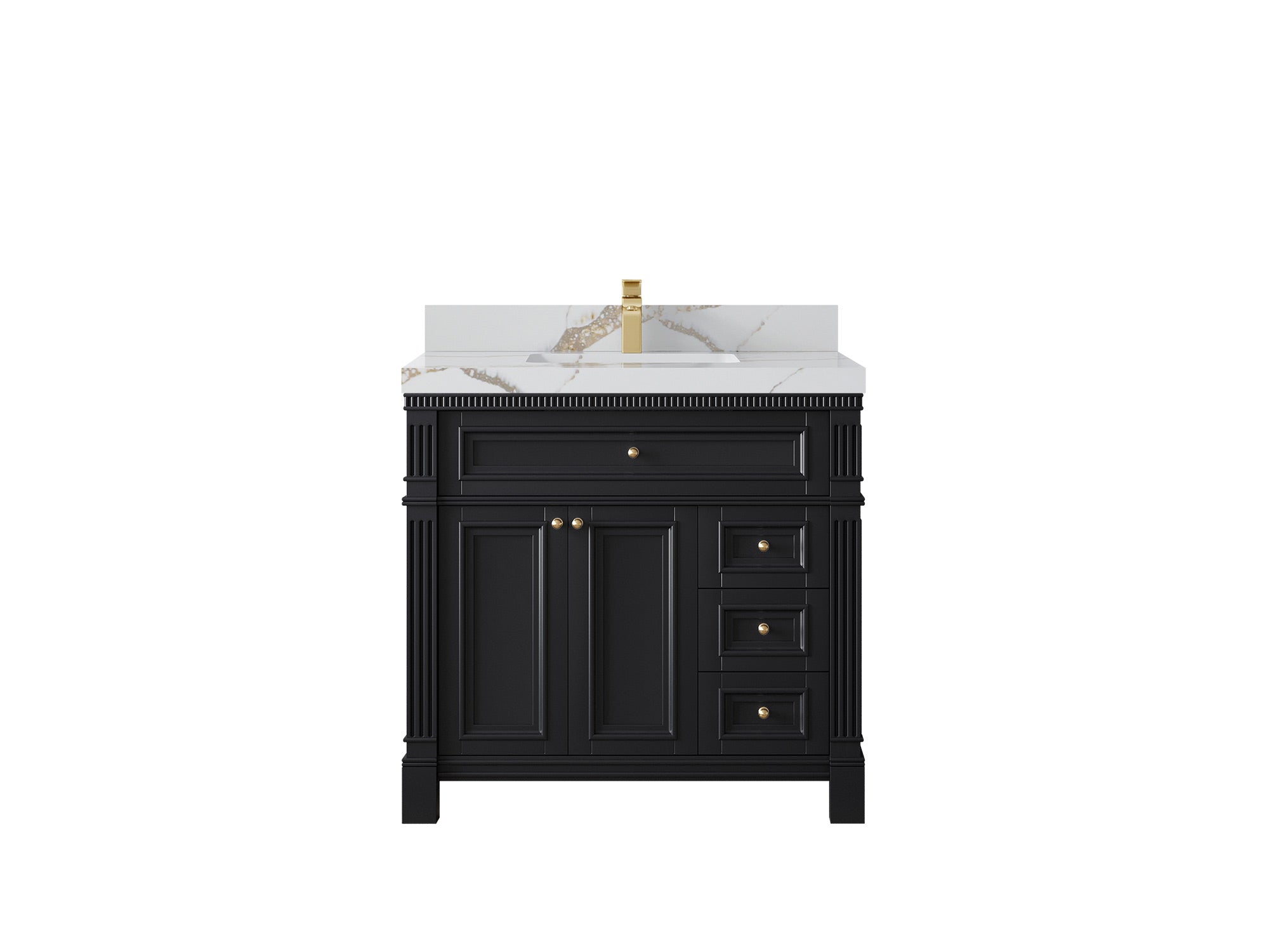 Paris 36 in. W x 22 in. D Center Sink Bathroom Vanity - Willow Bath and Vanity