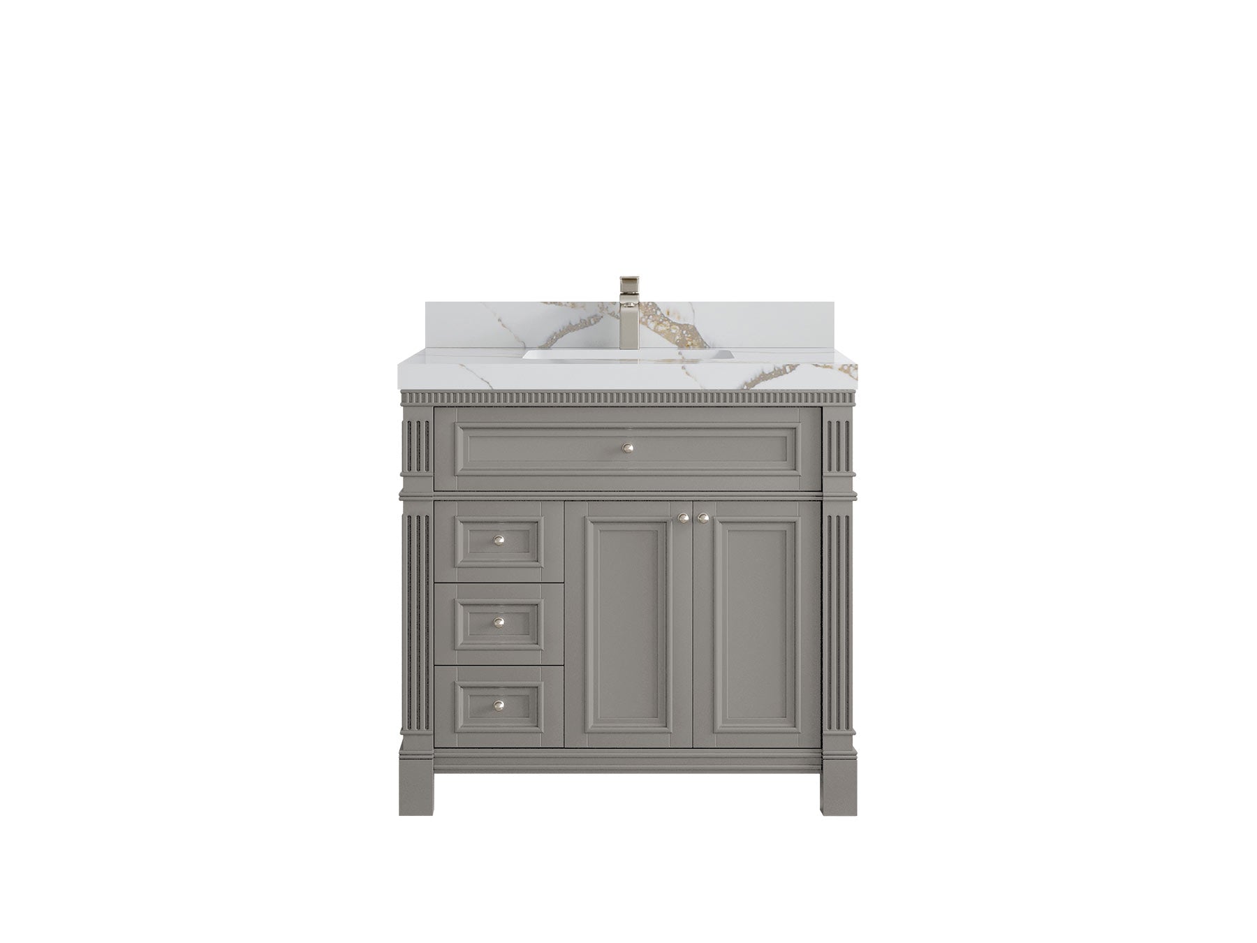 Paris 36 in. W x 22 in. D Center Sink Bathroom Vanity - Willow Bath and Vanity