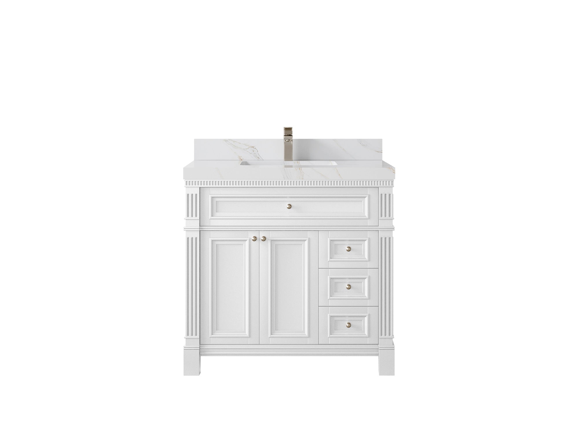 Paris 36 in. W x 22 in. D Center Sink Bathroom Vanity - Willow Bath and Vanity