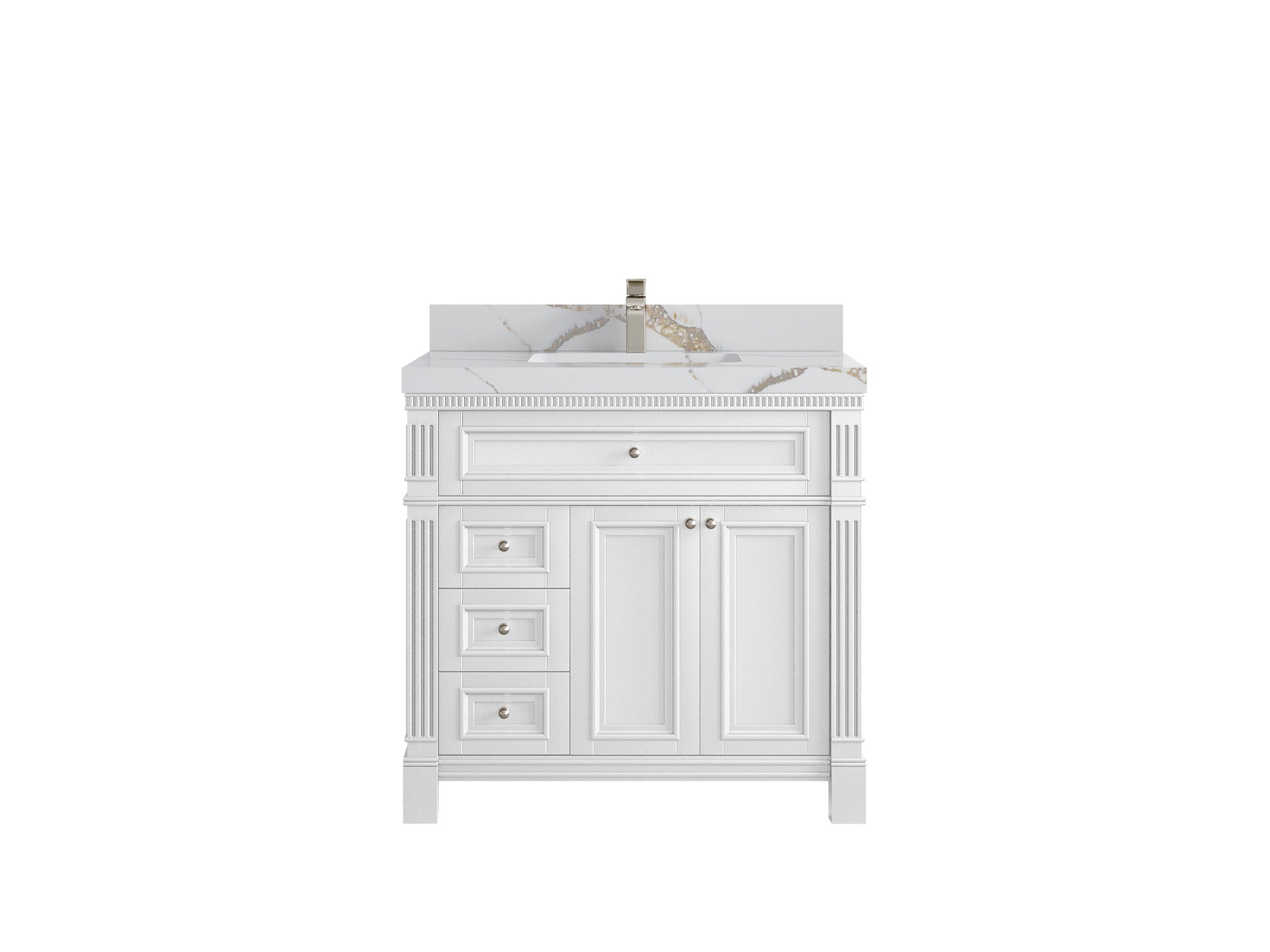 Paris 36 in. W x 22 in. D Center Sink Bathroom Vanity - Willow Bath and Vanity