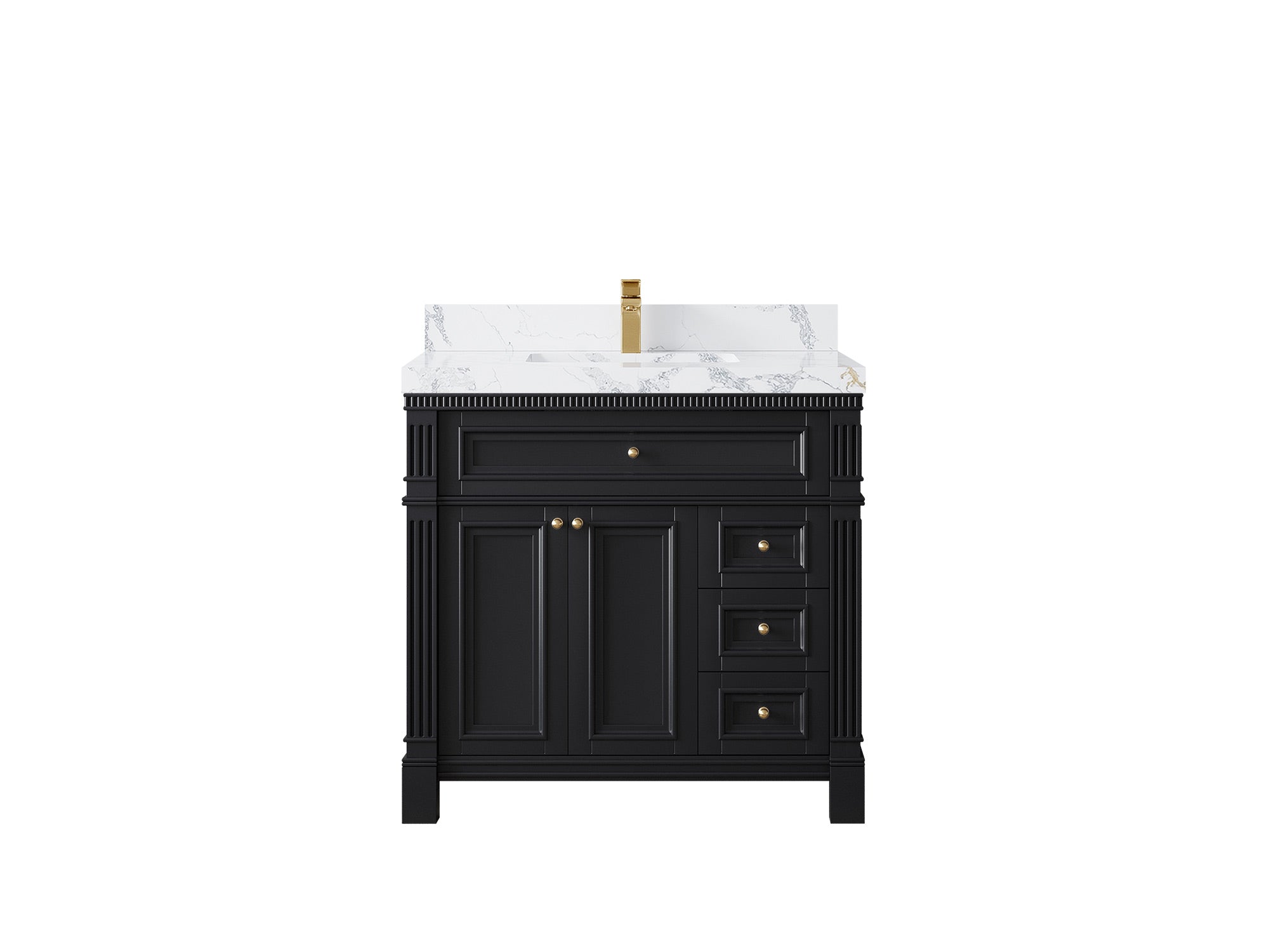 Paris 36 in. W x 22 in. D Center Sink Bathroom Vanity - Willow Bath and Vanity