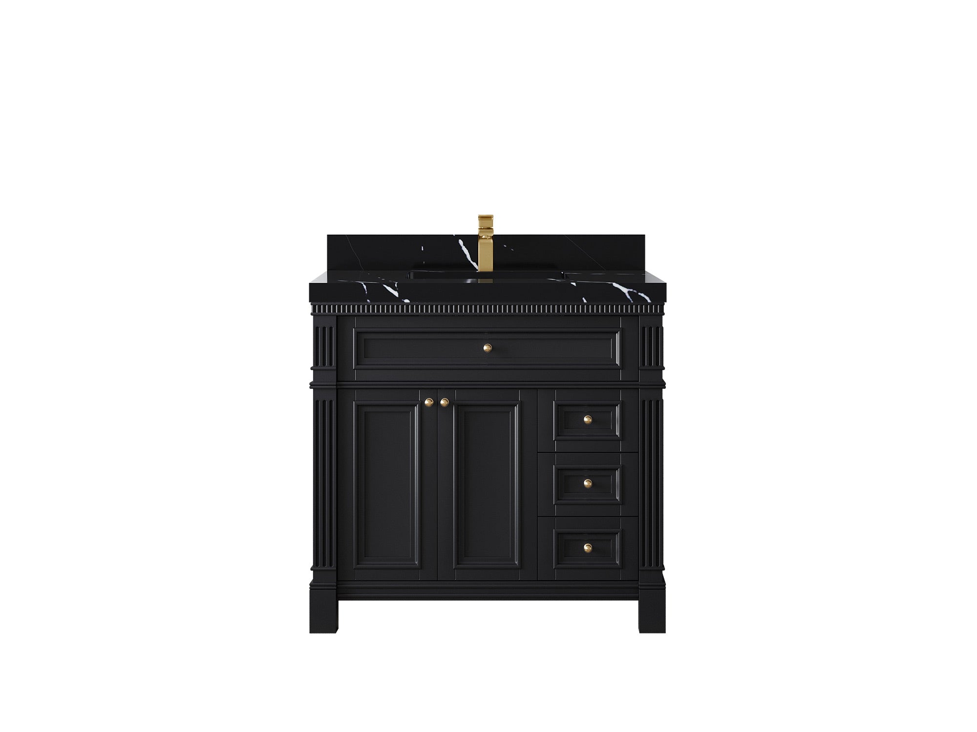 Paris 36 in. W x 22 in. D Center Sink Bathroom Vanity - Willow Bath and Vanity