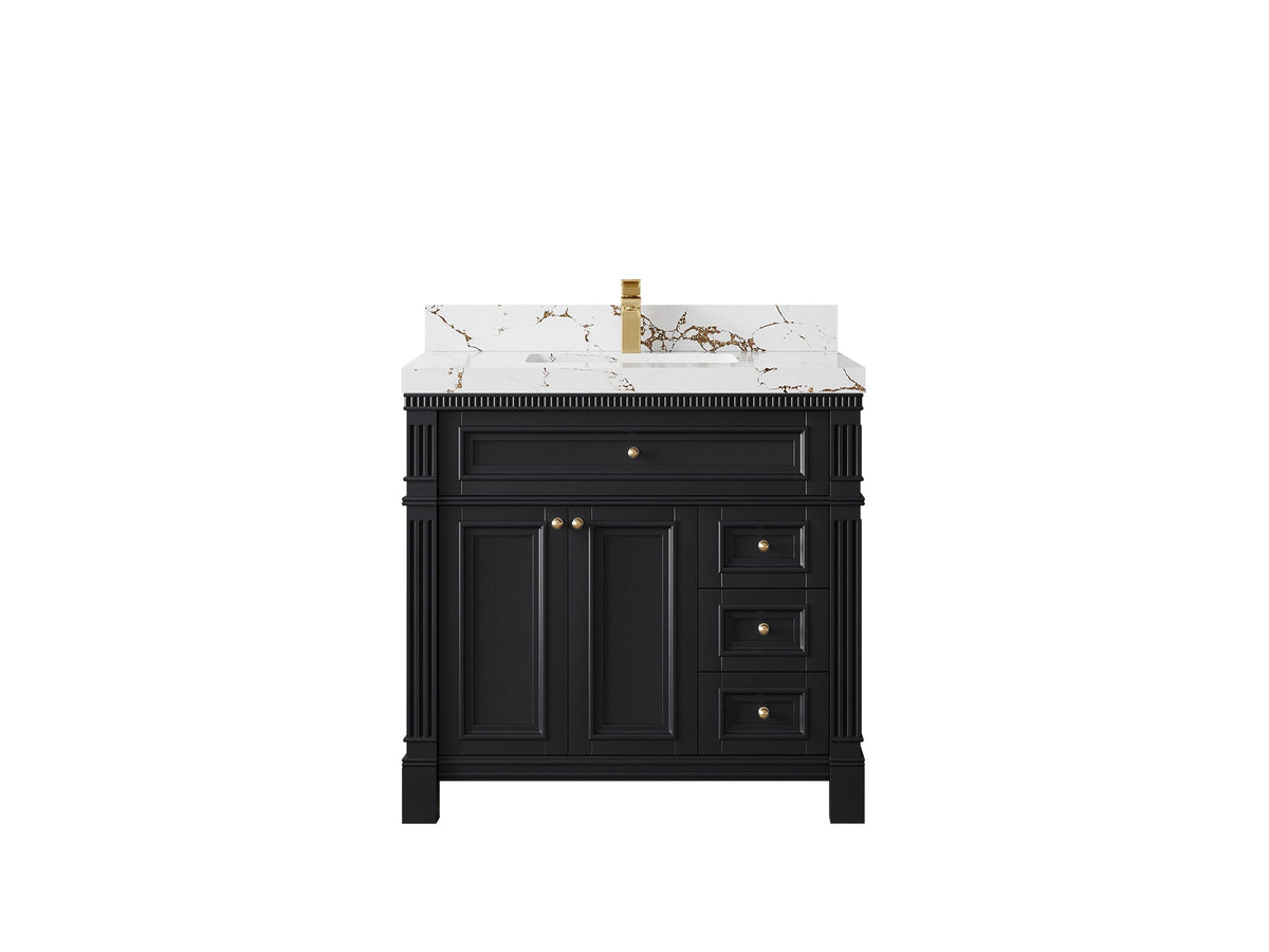 Paris 36 in. W x 22 in. D Center Sink Bathroom Vanity - Willow Bath and Vanity