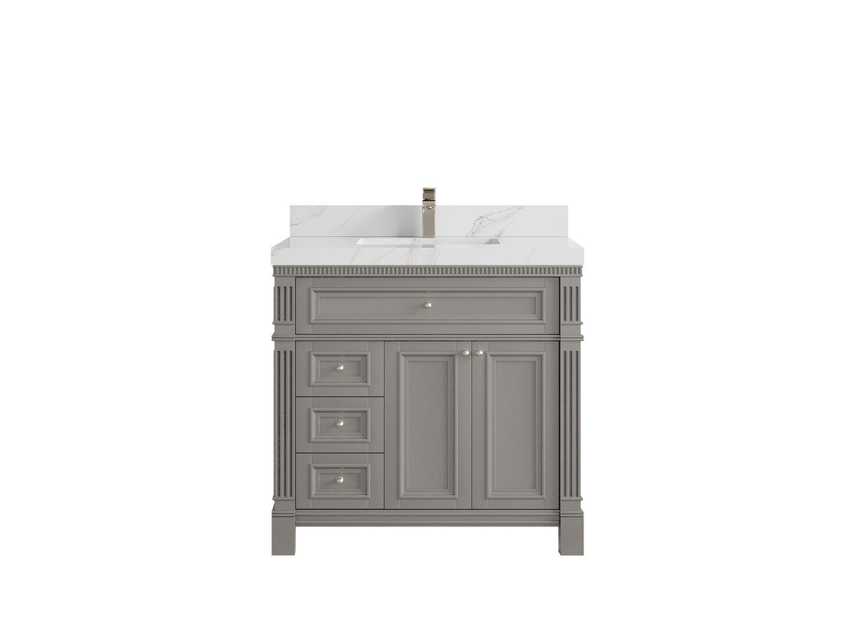 Paris 36 in. W x 22 in. D Center Sink Bathroom Vanity - Willow Bath and Vanity