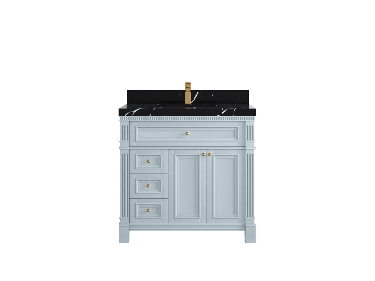 Paris 36 in. W x 22 in. D Center Sink Bathroom Vanity - Willow Bath and Vanity