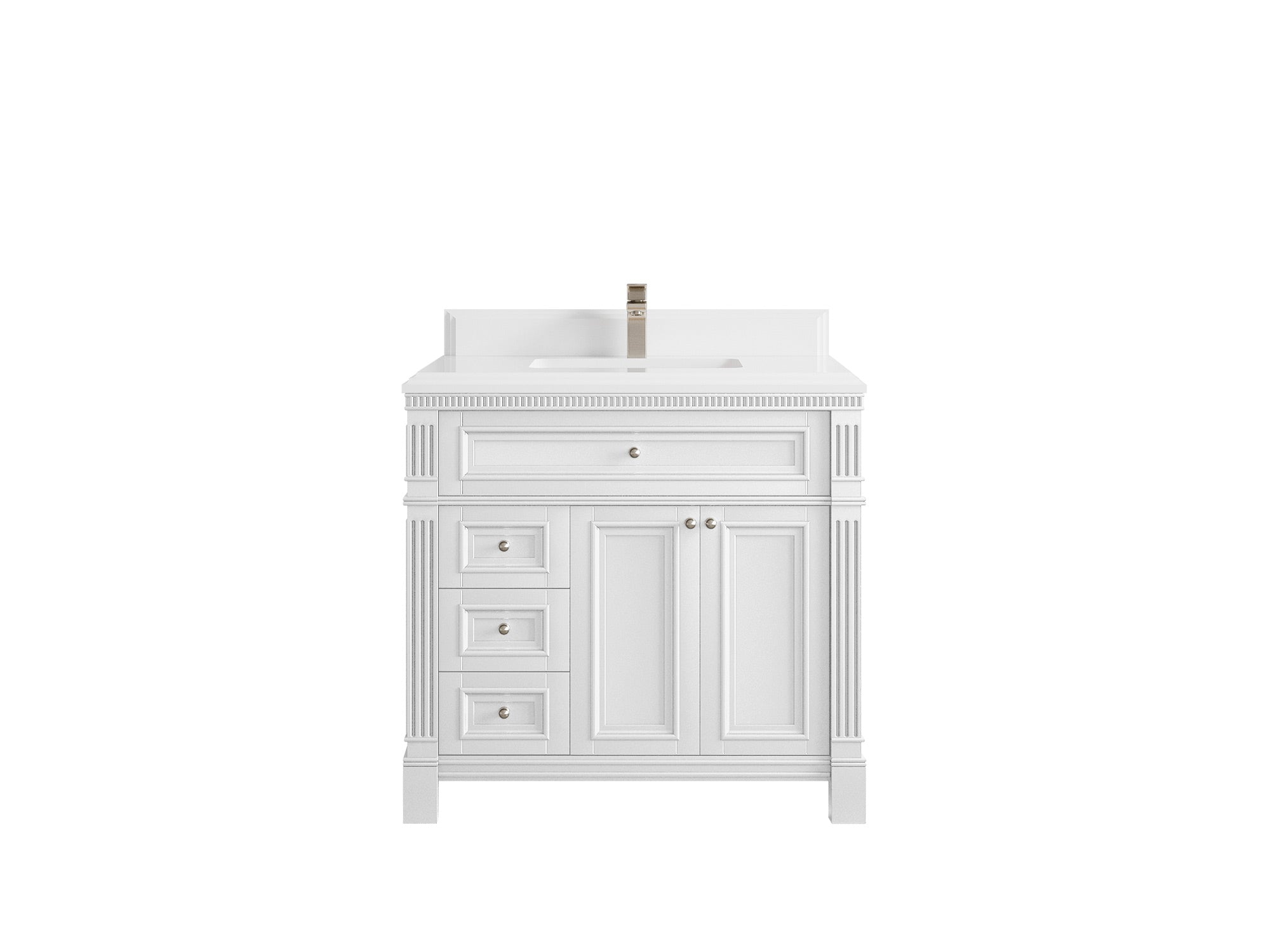 Paris 36 in. W x 22 in. D Center Sink Bathroom Vanity - Willow Bath and Vanity