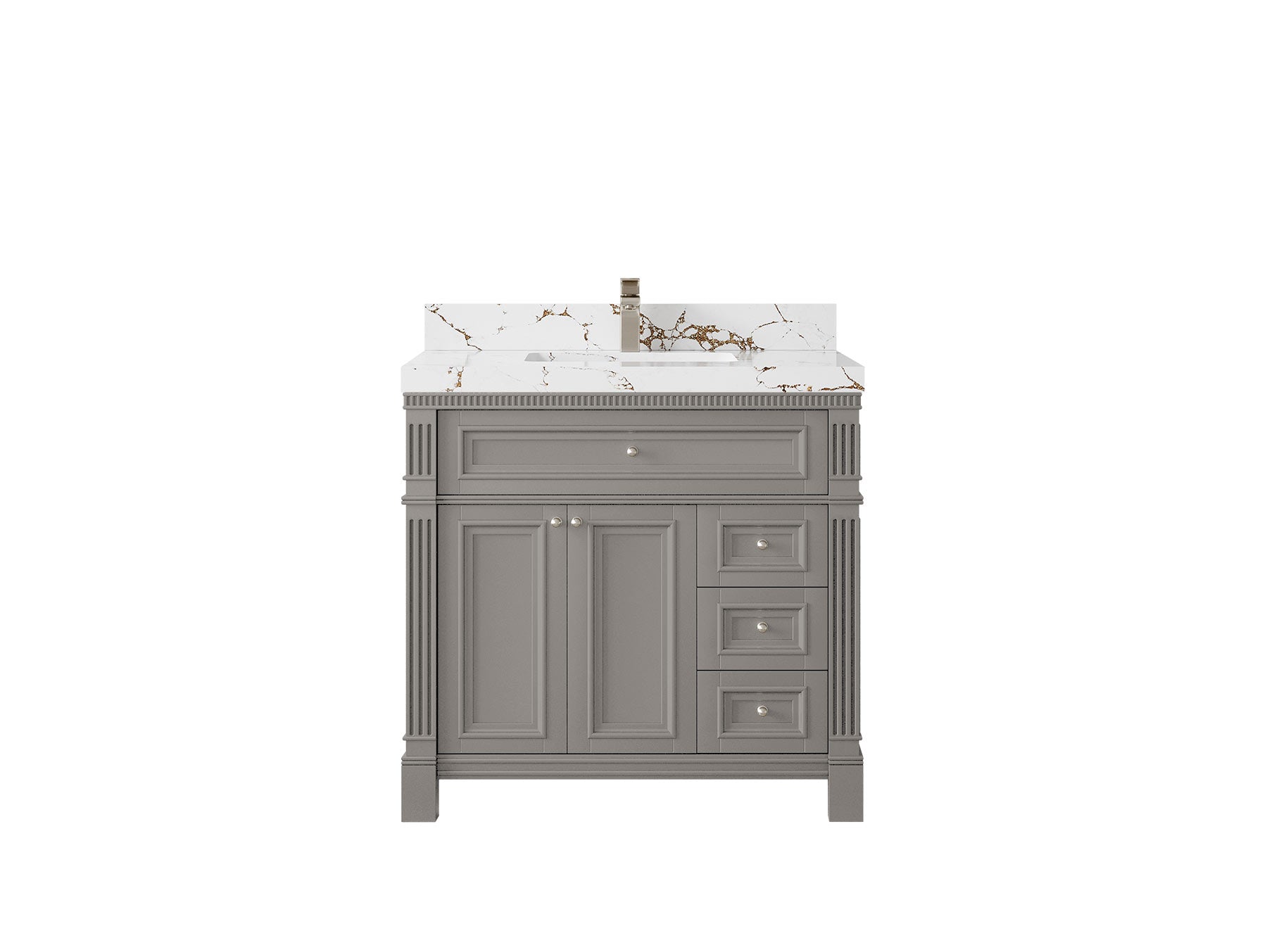 Paris 36 in. W x 22 in. D Center Sink Bathroom Vanity - Willow Bath and Vanity