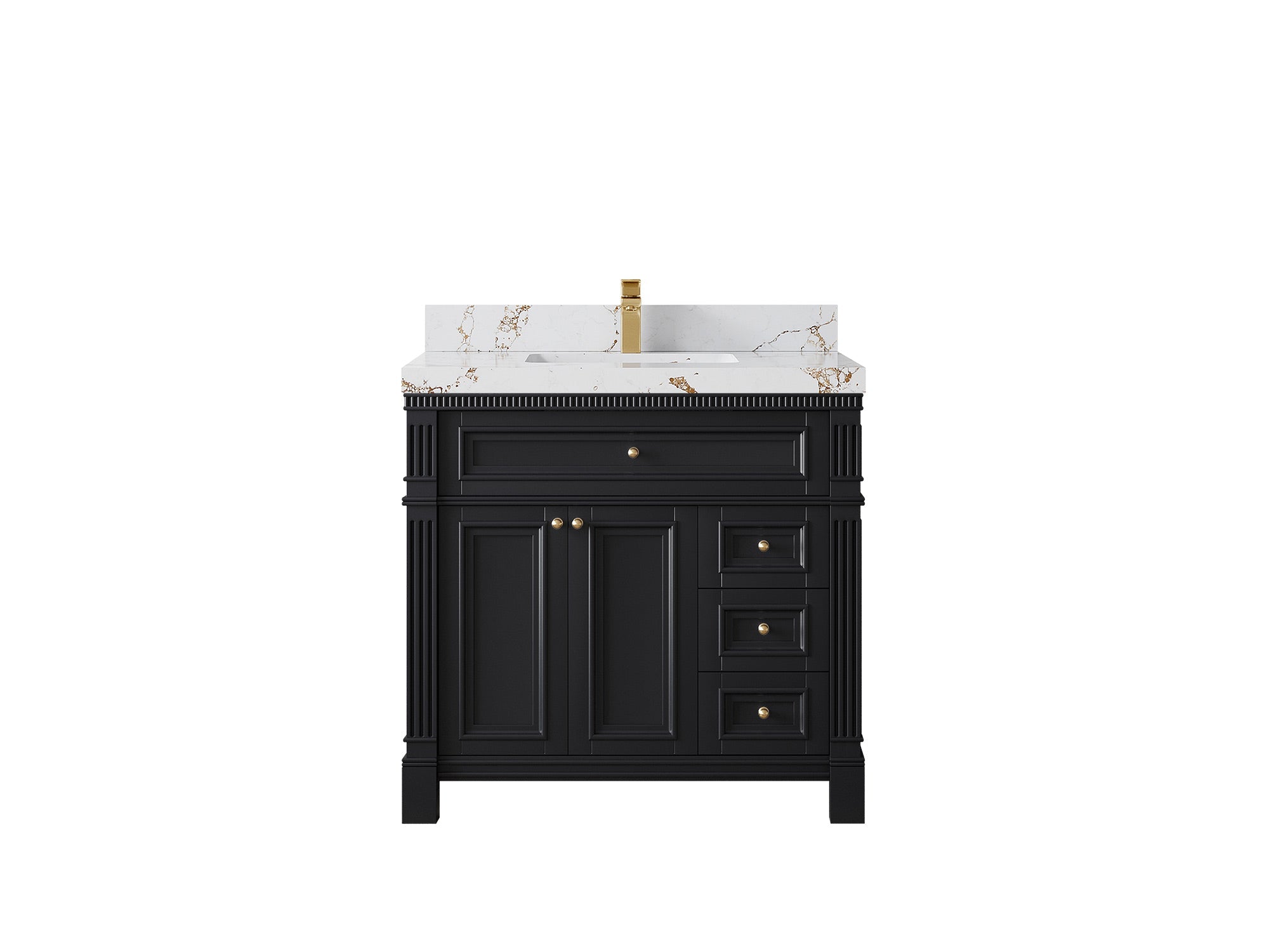 Paris 36 in. W x 22 in. D Center Sink Bathroom Vanity - Willow Bath and Vanity