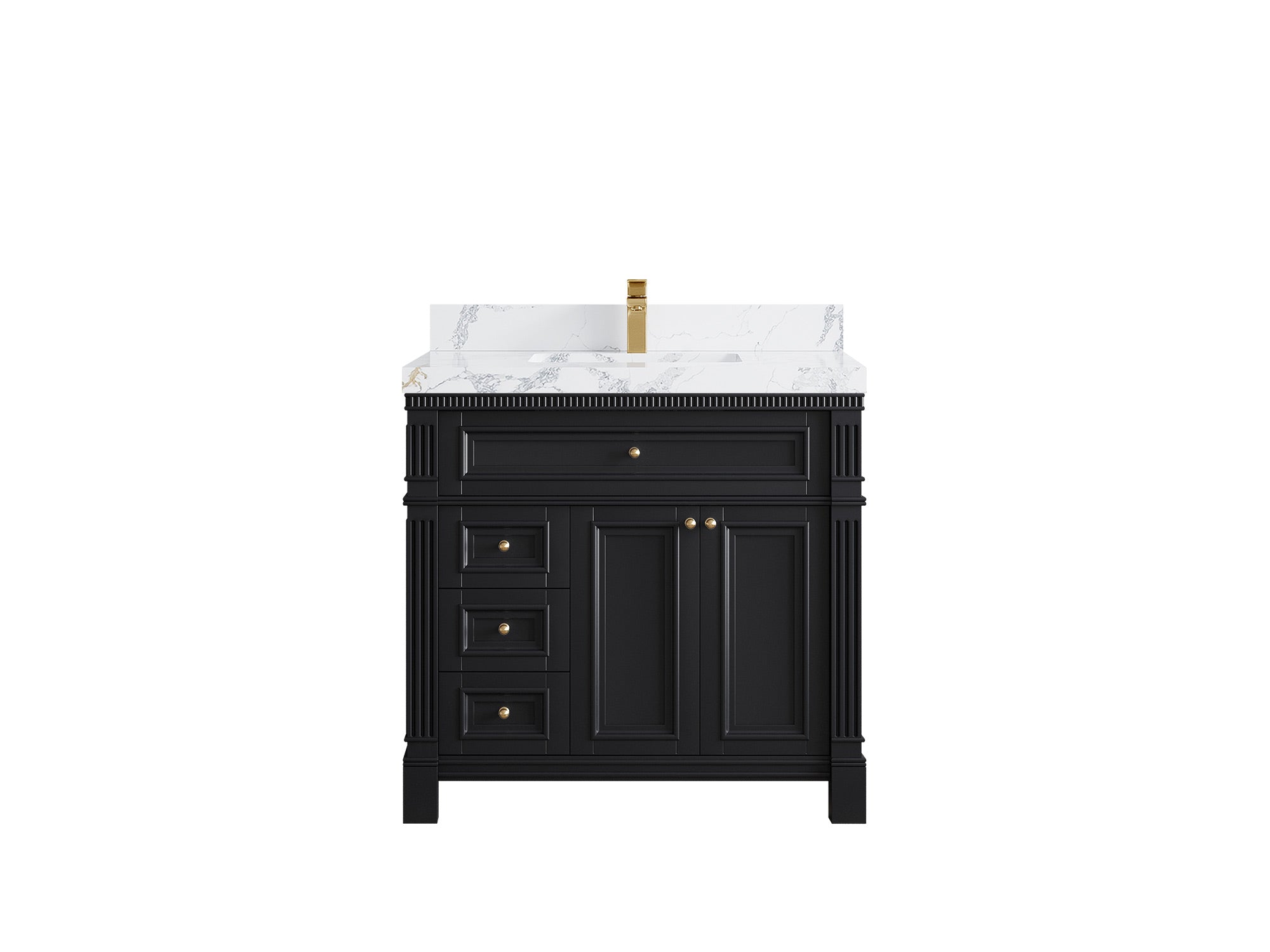 Paris 36 in. W x 22 in. D Center Sink Bathroom Vanity - Willow Bath and Vanity
