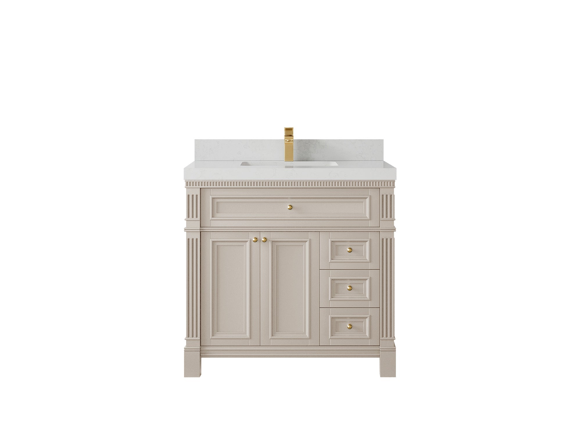 Paris 36 in. W x 22 in. D Center Sink Bathroom Vanity - Willow Bath and Vanity