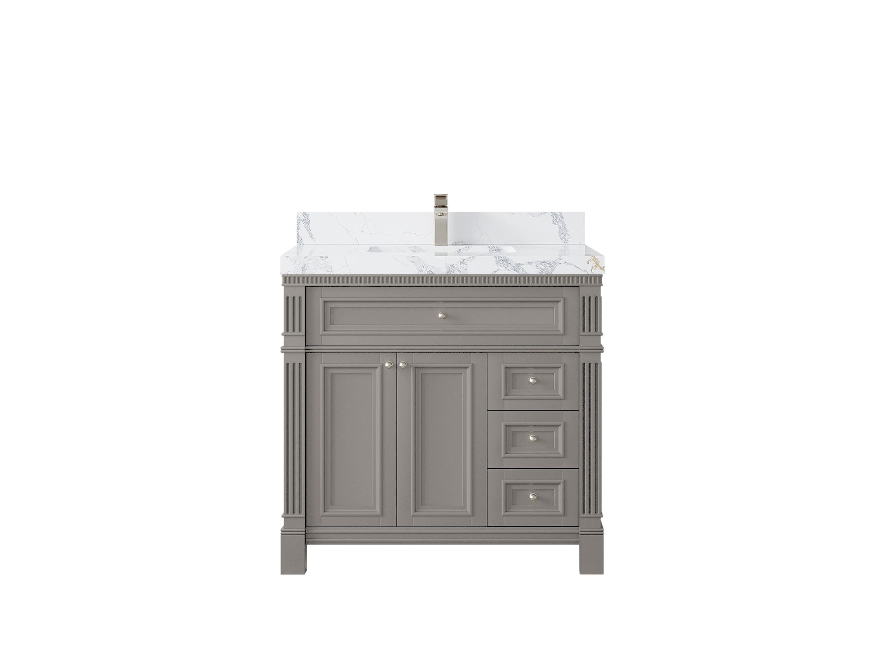 Paris 36 in. W x 22 in. D Center Sink Bathroom Vanity - Willow Bath and Vanity
