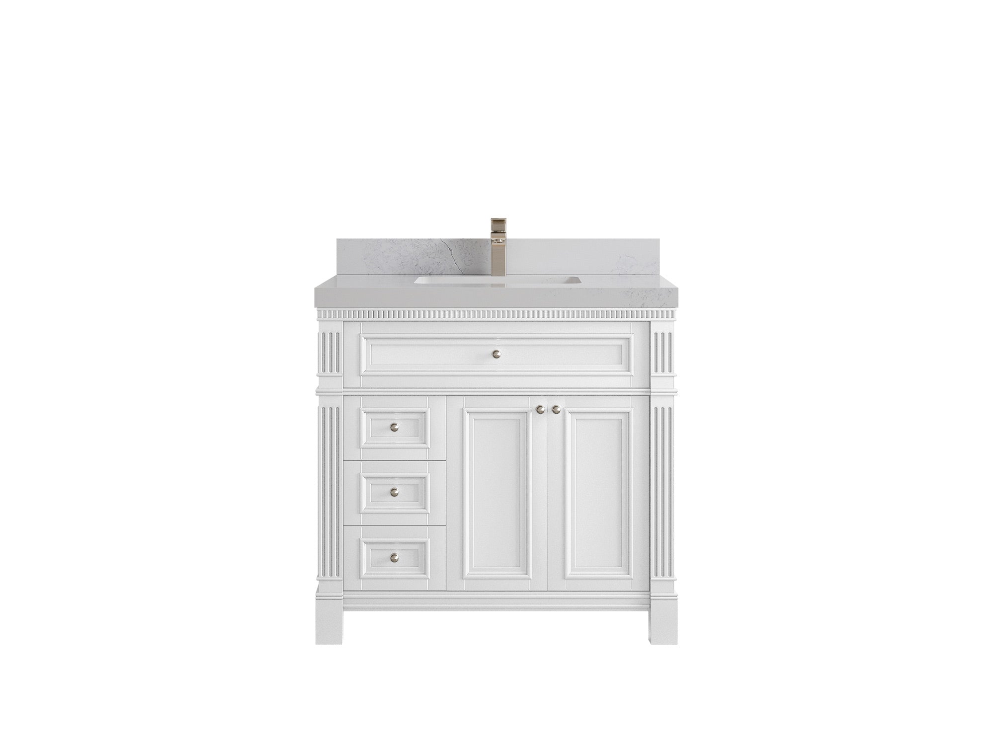 Paris 36 in. W x 22 in. D Center Sink Bathroom Vanity - Willow Bath and Vanity
