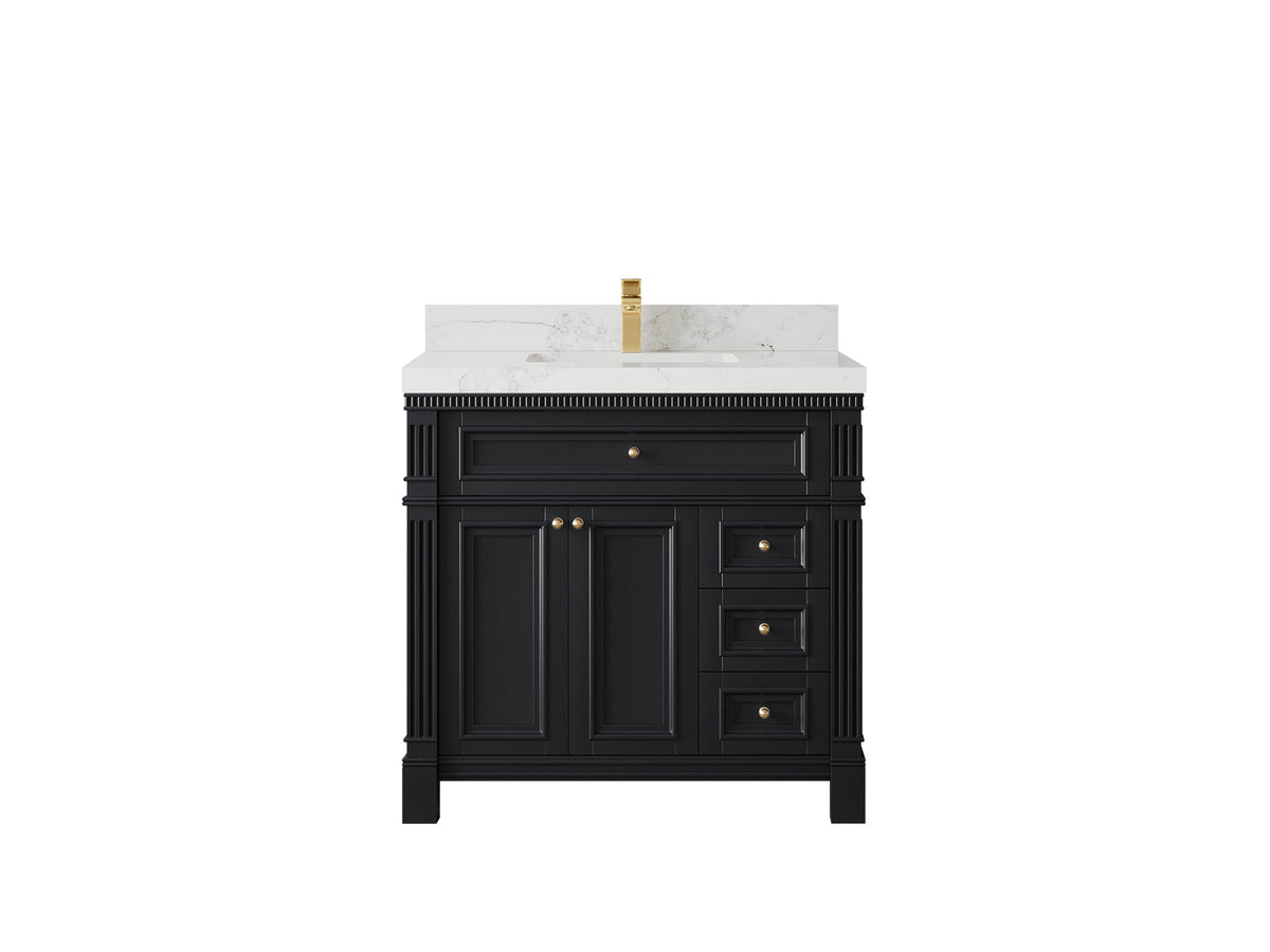 Paris 36 in. W x 22 in. D Center Sink Bathroom Vanity - Willow Bath and Vanity