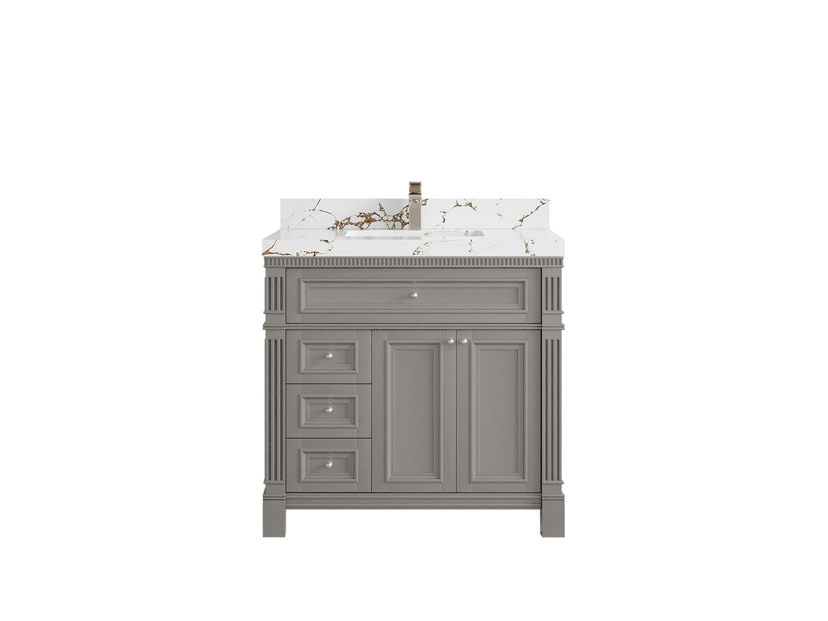 Paris 36 in. W x 22 in. D Center Sink Bathroom Vanity - Willow Bath and Vanity