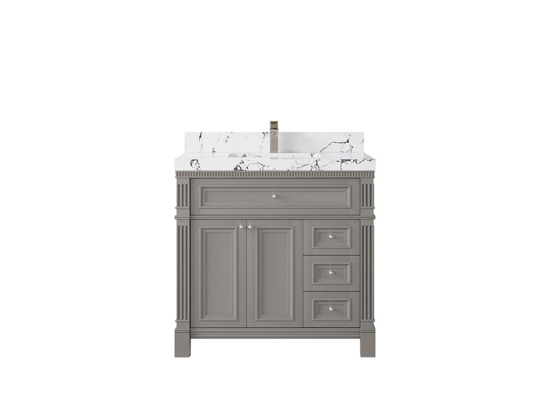 Paris 36 in. W x 22 in. D Center Sink Bathroom Vanity - Willow Bath and Vanity
