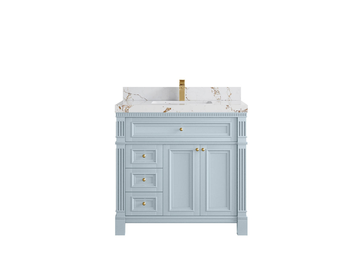 Paris 36 in. W x 22 in. D Center Sink Bathroom Vanity - Willow Bath and Vanity