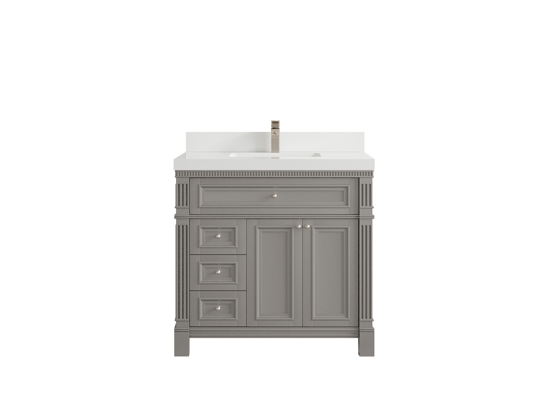 Paris 36 in. W x 22 in. D Center Sink Bathroom Vanity - Willow Bath and Vanity