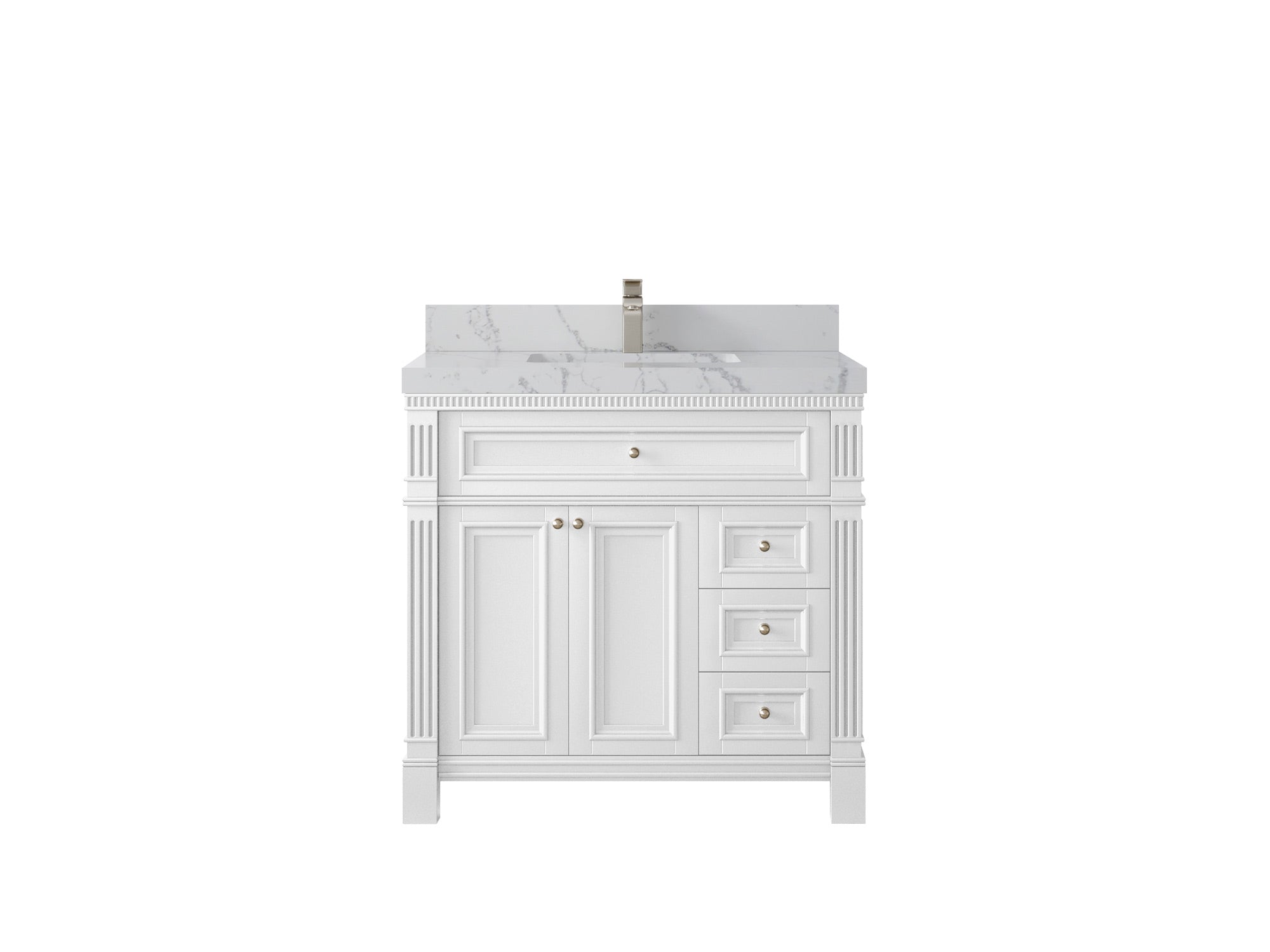 Paris 36 in. W x 22 in. D Center Sink Bathroom Vanity - Willow Bath and Vanity