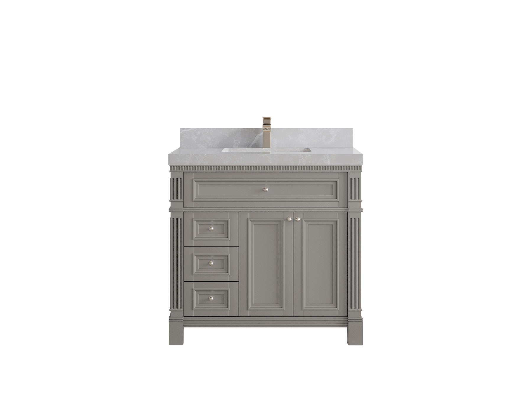 Paris 36 in. W x 22 in. D Center Sink Bathroom Vanity - Willow Bath and Vanity