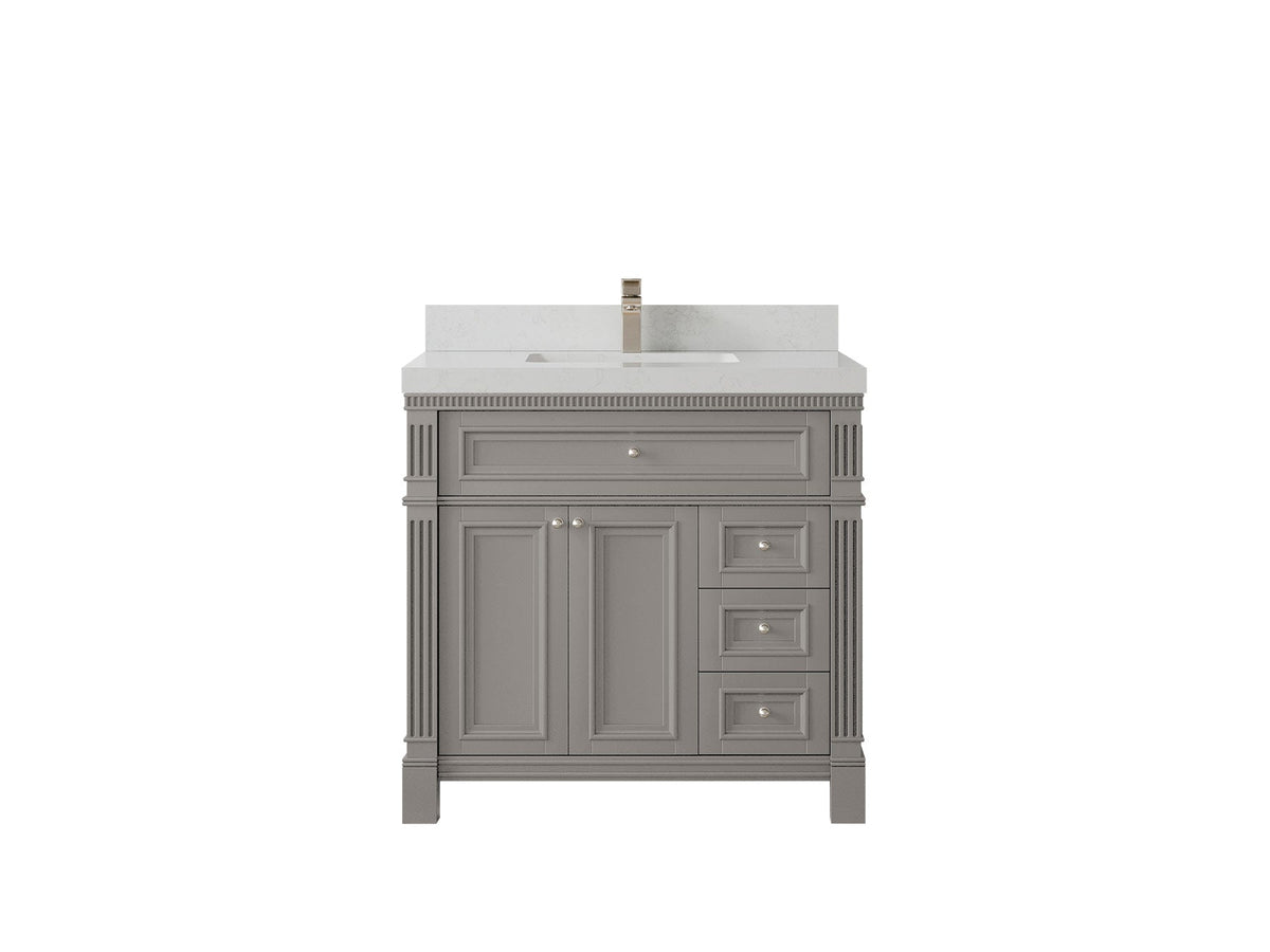 Paris 36 in. W x 22 in. D Center Sink Bathroom Vanity - Willow Bath and Vanity