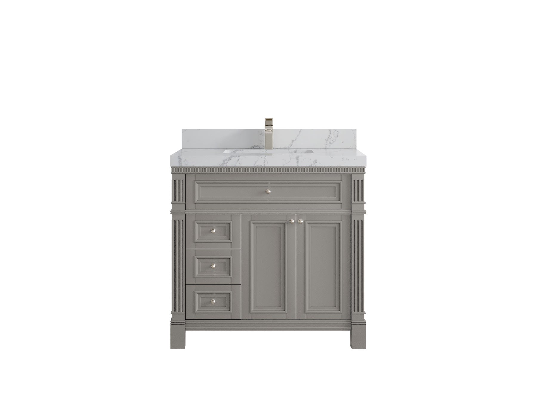 Paris 36 in. W x 22 in. D Center Sink Bathroom Vanity - Willow Bath and Vanity