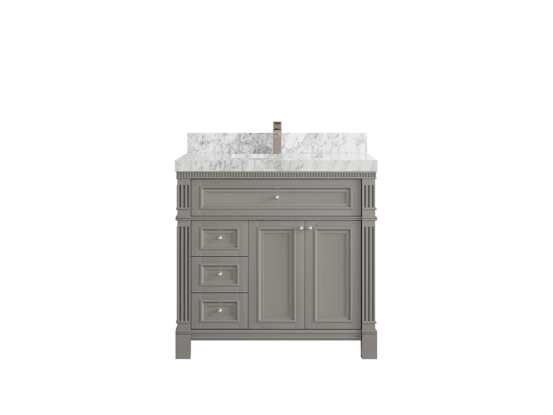 Paris 36 in. W x 22 in. D Center Sink Bathroom Vanity - Willow Bath and Vanity