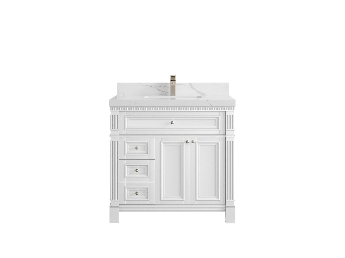 Paris 36 in. W x 22 in. D Center Sink Bathroom Vanity - Willow Bath and Vanity