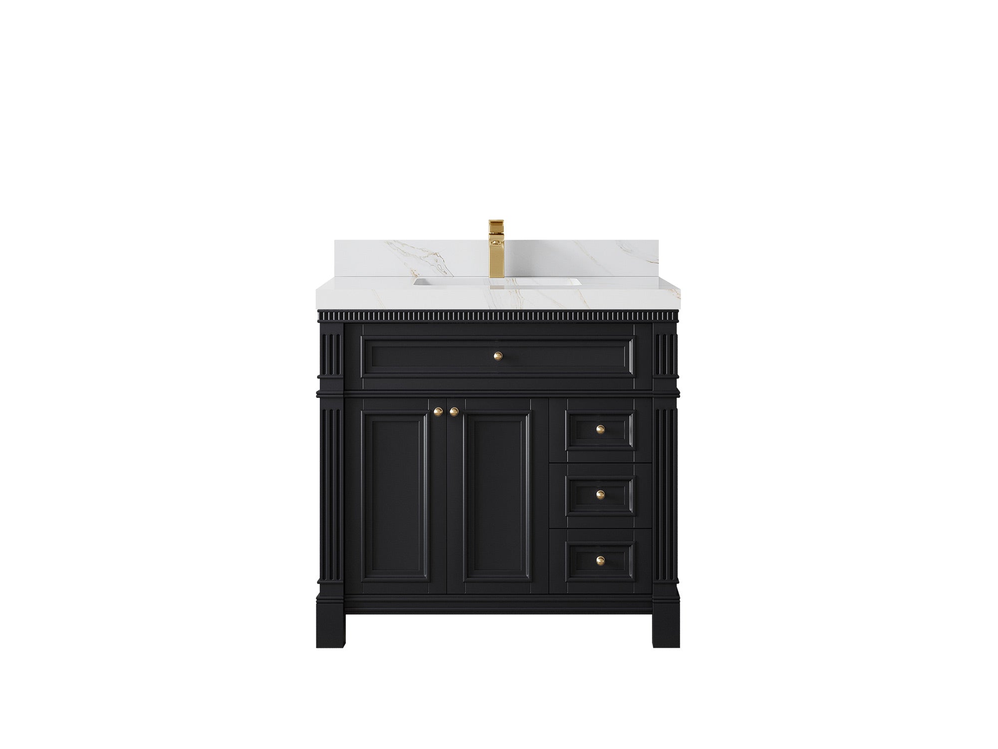 Paris 36 in. W x 22 in. D Center Sink Bathroom Vanity - Willow Bath and Vanity