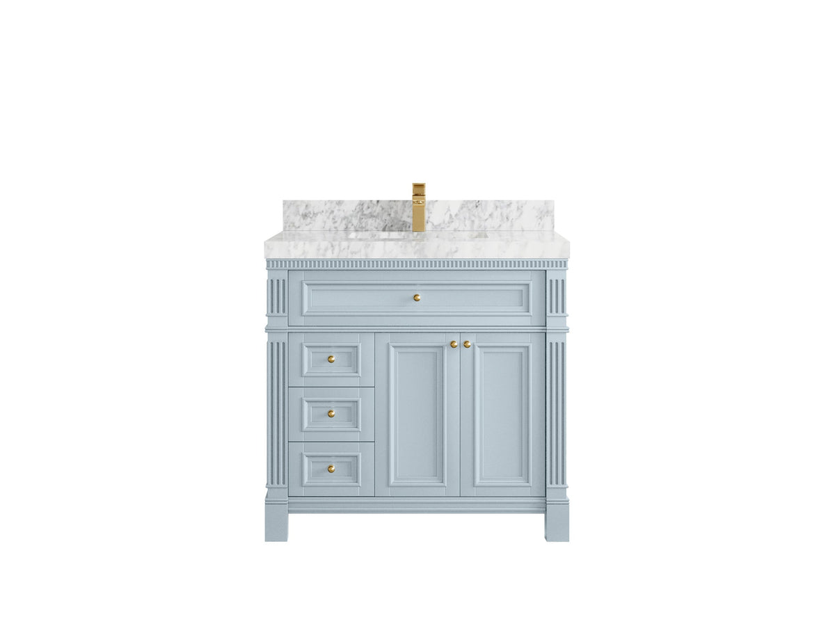Paris 36 in. W x 22 in. D Center Sink Bathroom Vanity - Willow Bath and Vanity