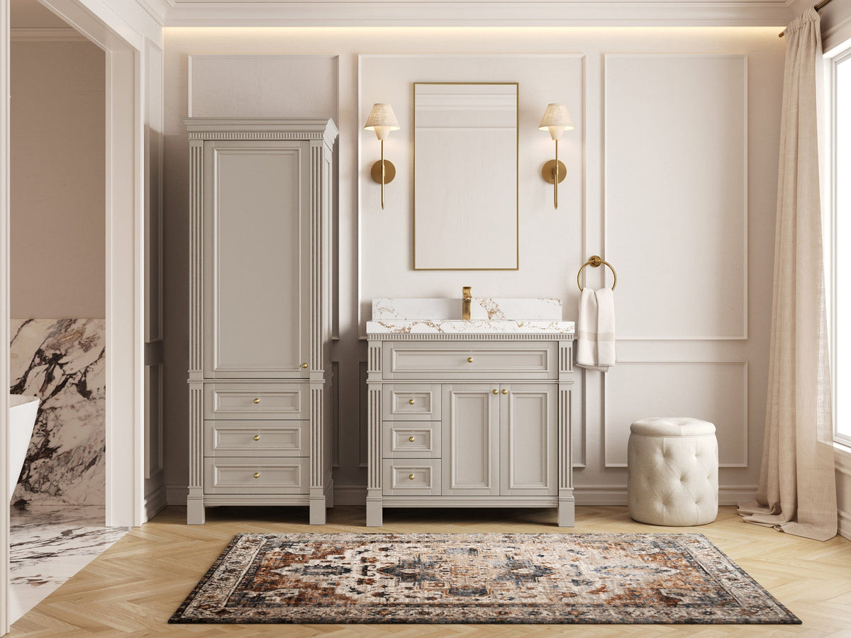 Paris 36 in. W x 22 in. D Center Sink Bathroom Vanity - Willow Bath and Vanity