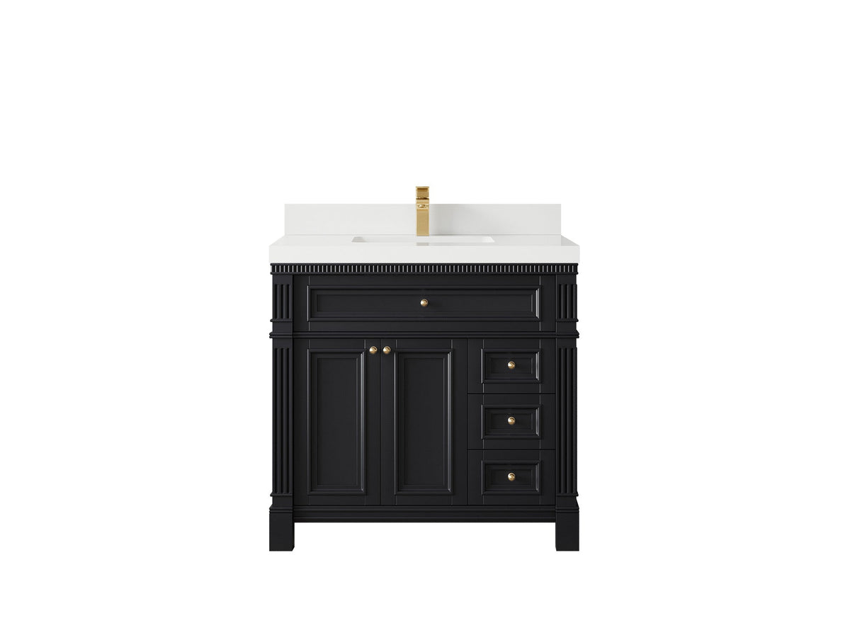Paris 36 in. W x 22 in. D Center Sink Bathroom Vanity - Willow Bath and Vanity
