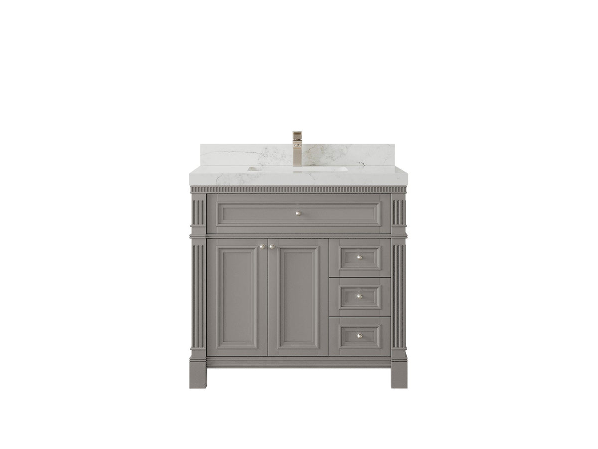 Paris 36 in. W x 22 in. D Center Sink Bathroom Vanity - Willow Bath and Vanity