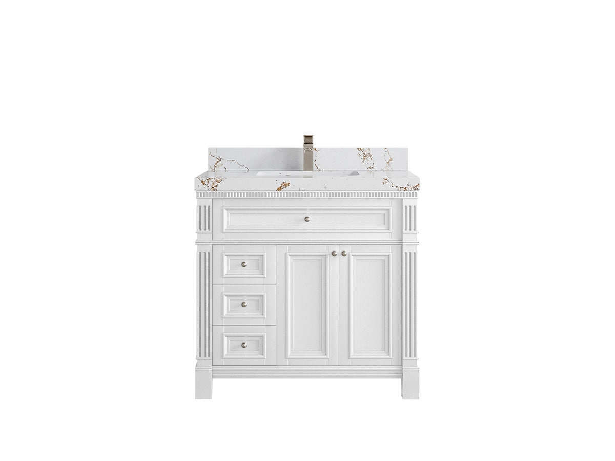 Paris 36 in. W x 22 in. D Center Sink Bathroom Vanity - Willow Bath and Vanity