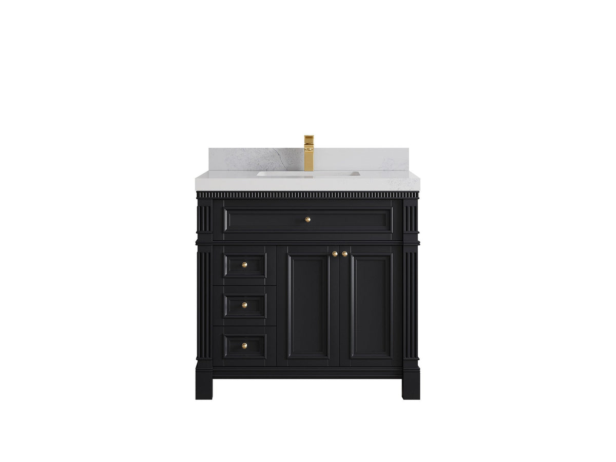 Paris 36 in. W x 22 in. D Center Sink Bathroom Vanity - Willow Bath and Vanity