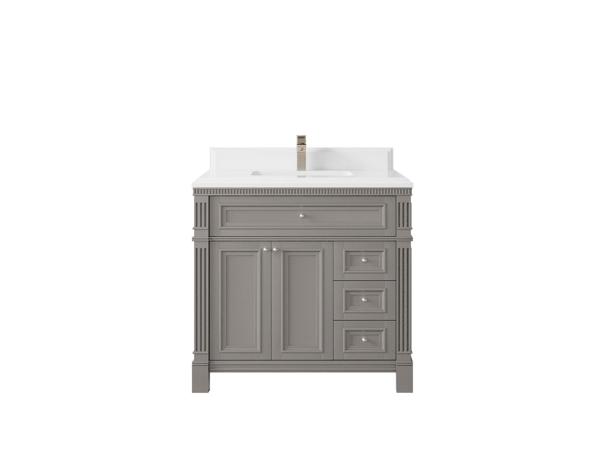 Paris 36 in. W x 22 in. D Center Sink Bathroom Vanity - Willow Bath and Vanity