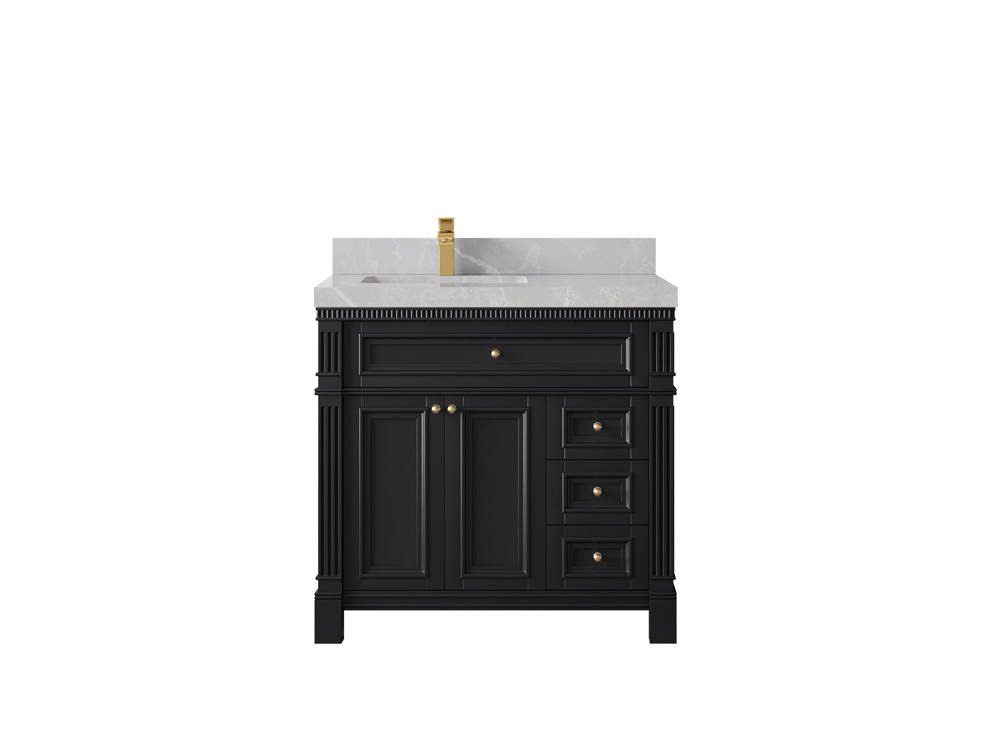 Paris 36 in. W x 22 in. D Left Offset Sink Bathroom Vanity - Willow Bath and Vanity