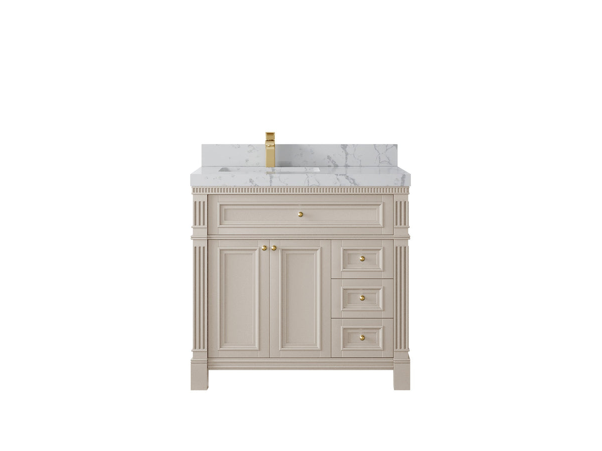 Paris 36 in. W x 22 in. D Left Offset Sink Bathroom Vanity - Willow Bath and Vanity