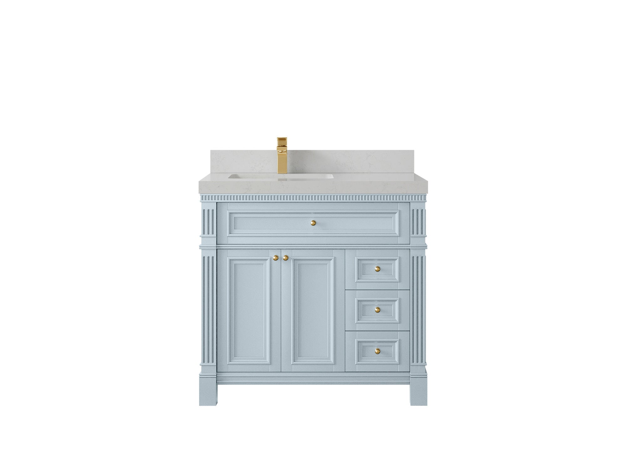 Paris 36 in. W x 22 in. D Left Offset Sink Bathroom Vanity - Willow Bath and Vanity