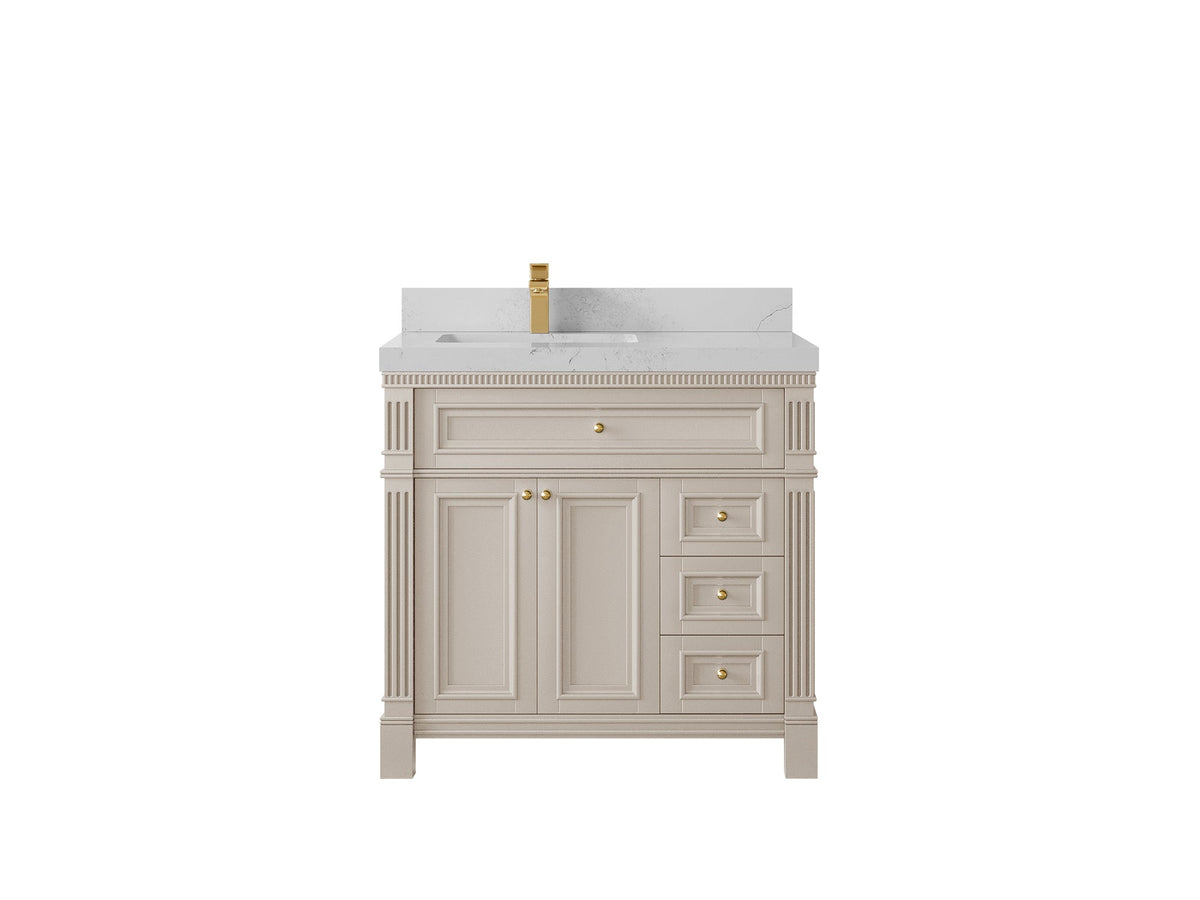 Paris 36 in. W x 22 in. D Left Offset Sink Bathroom Vanity - Willow Bath and Vanity