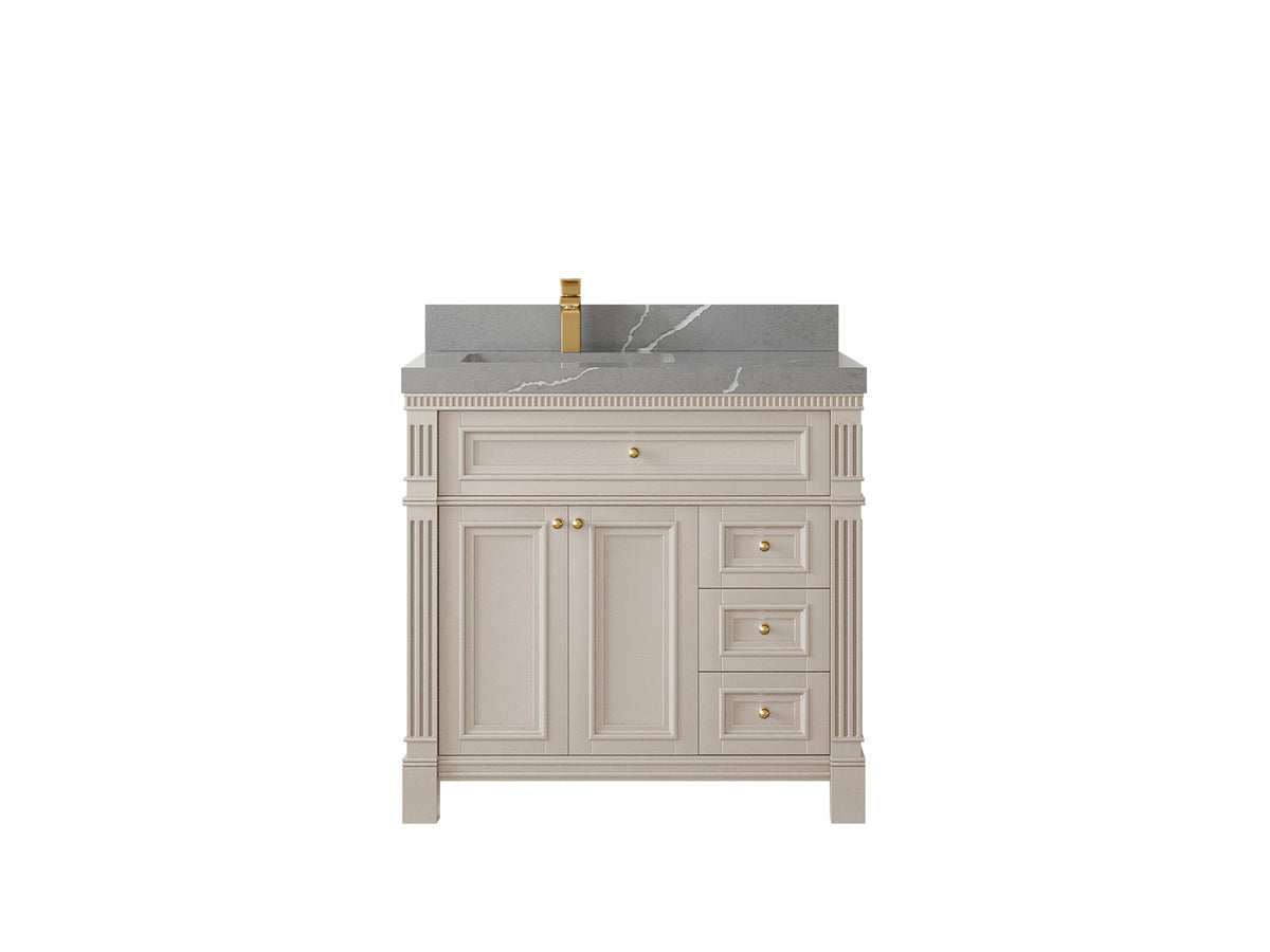 Paris 36 in. W x 22 in. D Left Offset Sink Bathroom Vanity - Willow Bath and Vanity