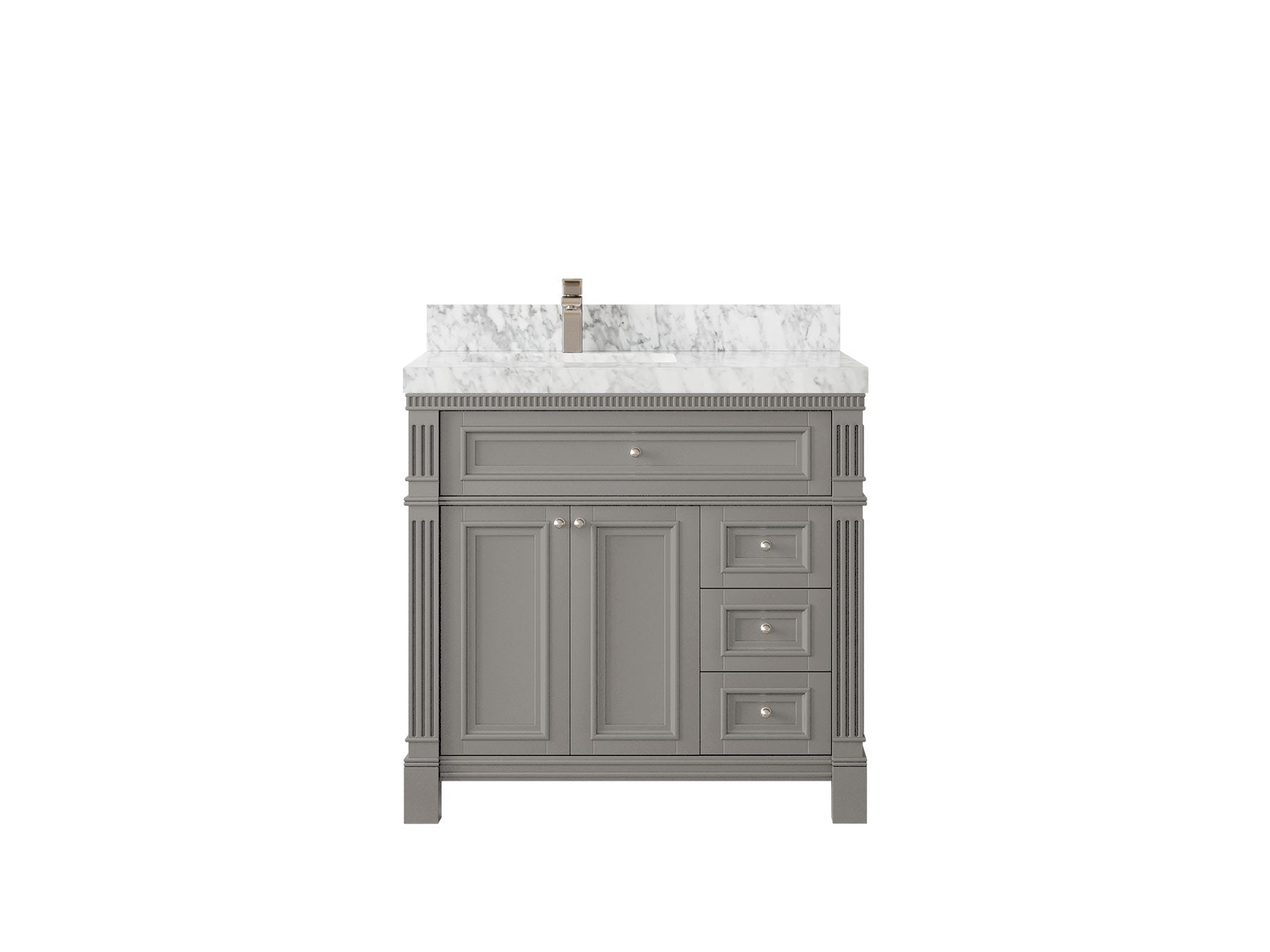 Paris 36 in. W x 22 in. D Left Offset Sink Bathroom Vanity - Willow Bath and Vanity