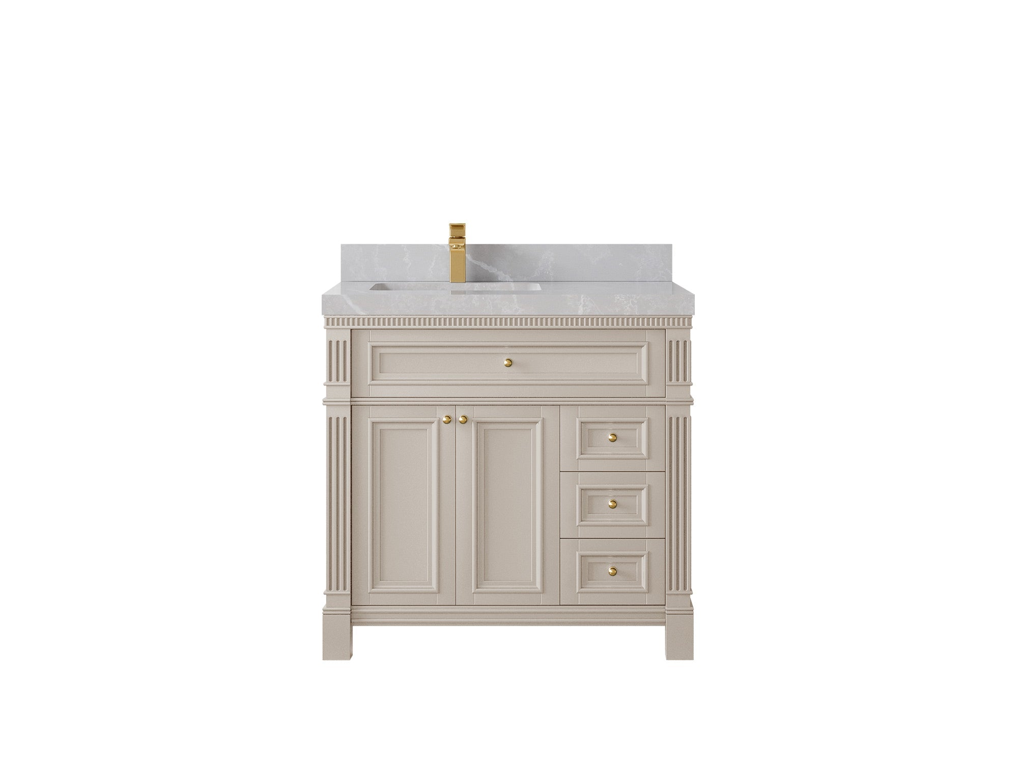 Paris 36 in. W x 22 in. D Left Offset Sink Bathroom Vanity - Willow Bath and Vanity