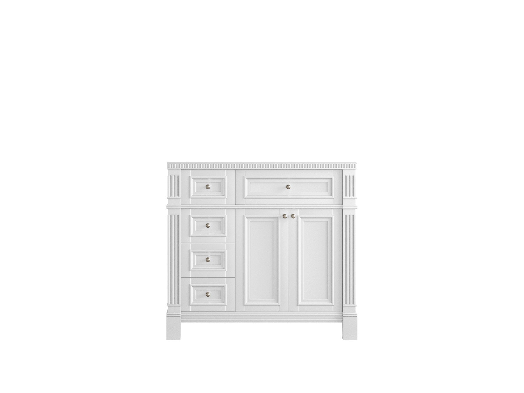 Paris 36 in. W x 22 in. D Right Offset Sink Bathroom Vanity - Willow Bath and Vanity