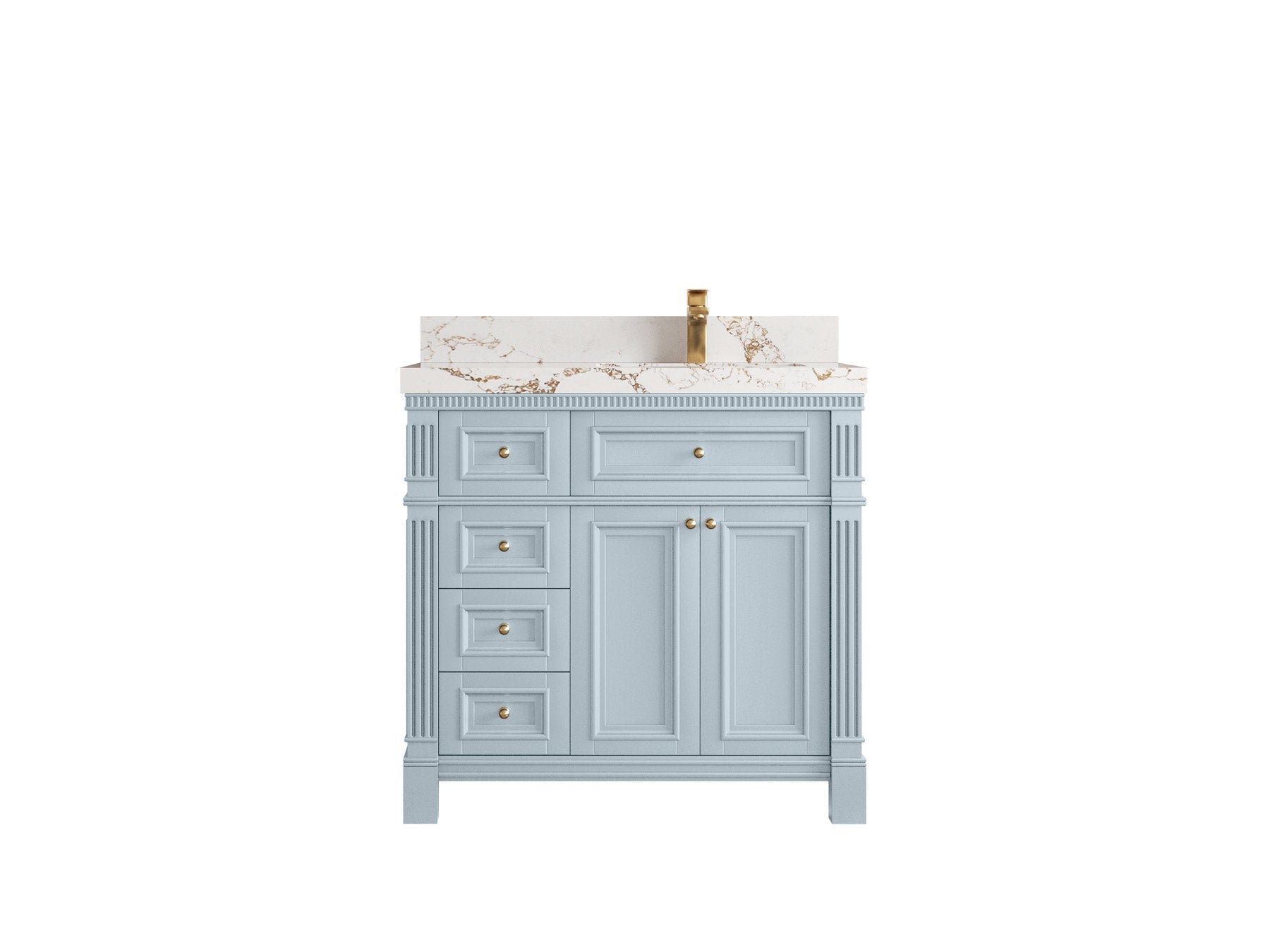 Paris 36 in. W x 22 in. D Right Offset Sink Bathroom Vanity - Willow Bath and Vanity