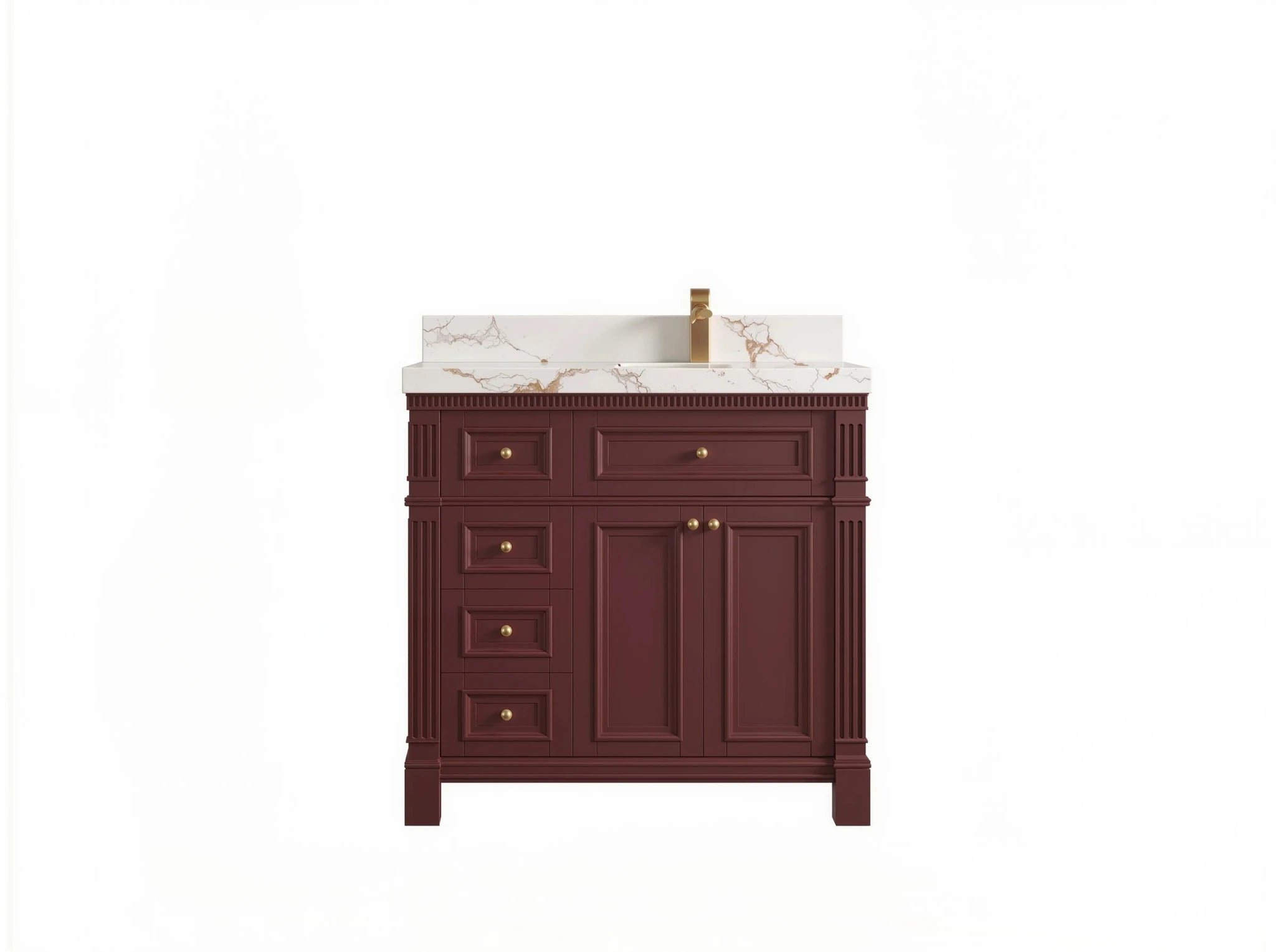 Paris 36 in. W x 22 in. D Right Offset Sink Bathroom Vanity - Willow Bath and Vanity