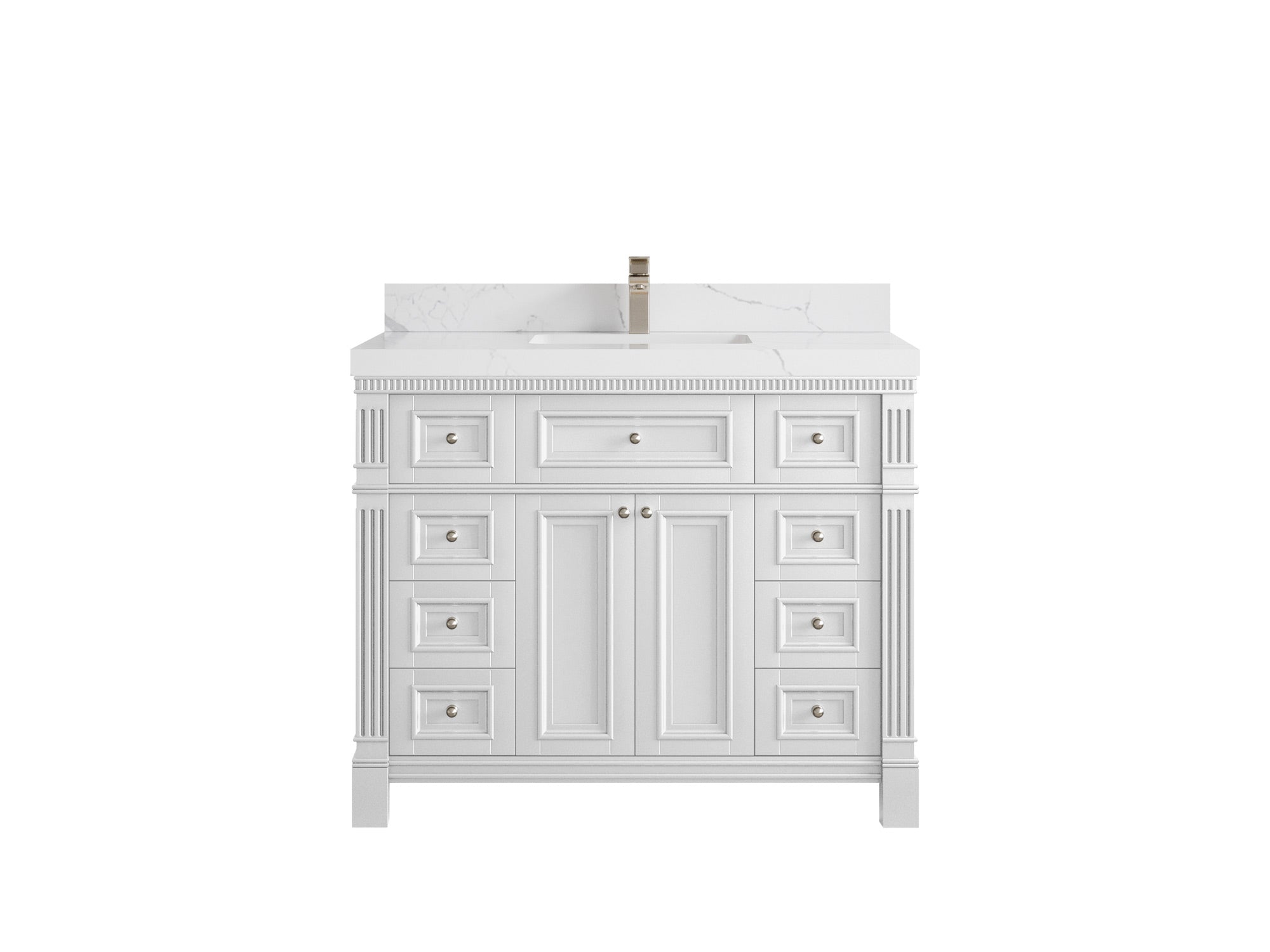 Paris 42 in. W x 22 in. D Single Sink Bathroom Vanity - Willow Bath and Vanity